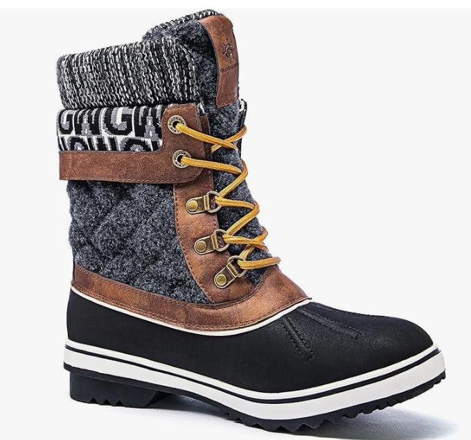 NBDN Nobrandedon Women's Waterproof Winter Boots Snow Boots SIZE 10 Size US 10 / IT 40 - 3 Thumbnail