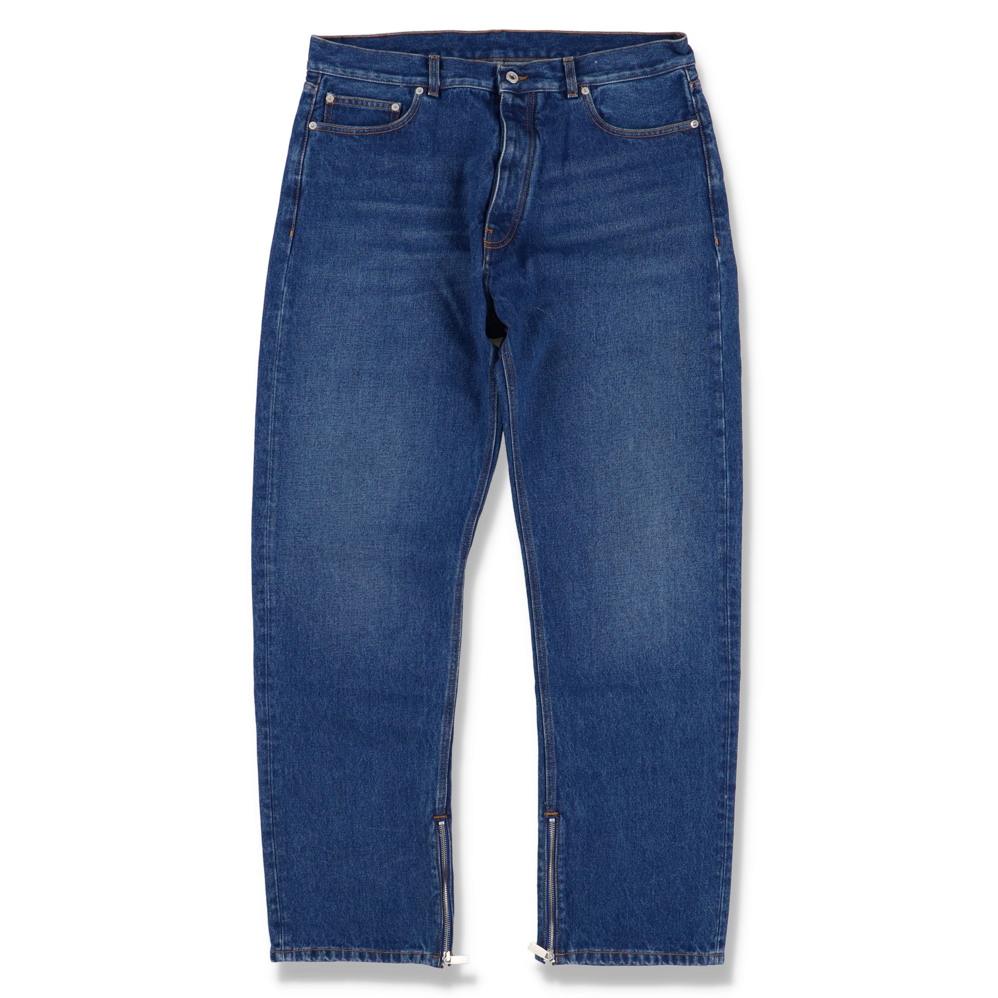 Off-White Blue Arrow Tab Skate Zip Straight-Leg jeans Size US 34 / EU 50 - 1 Thumbnail
