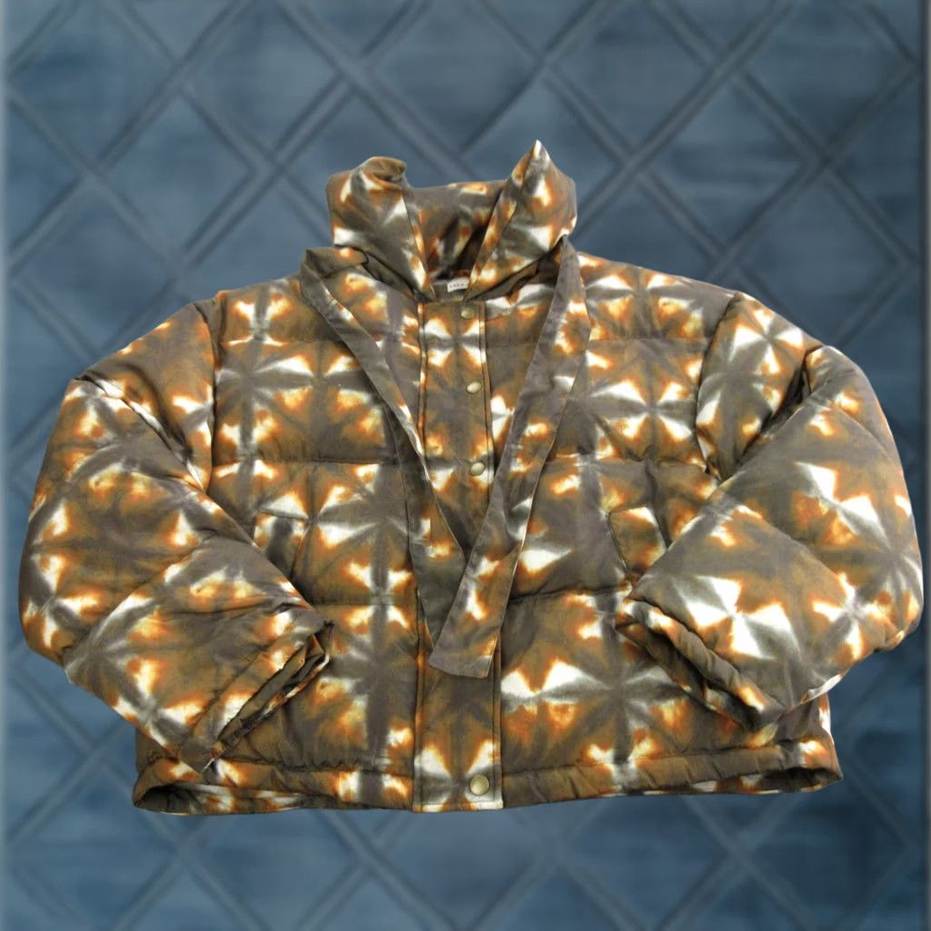 Ulla Johnson Ulla Johnson Jacket Womens M Brown Geometric Puffer Snap Collared Print Size M / US 6-8 / IT 42-44 - 1 Thumbnail