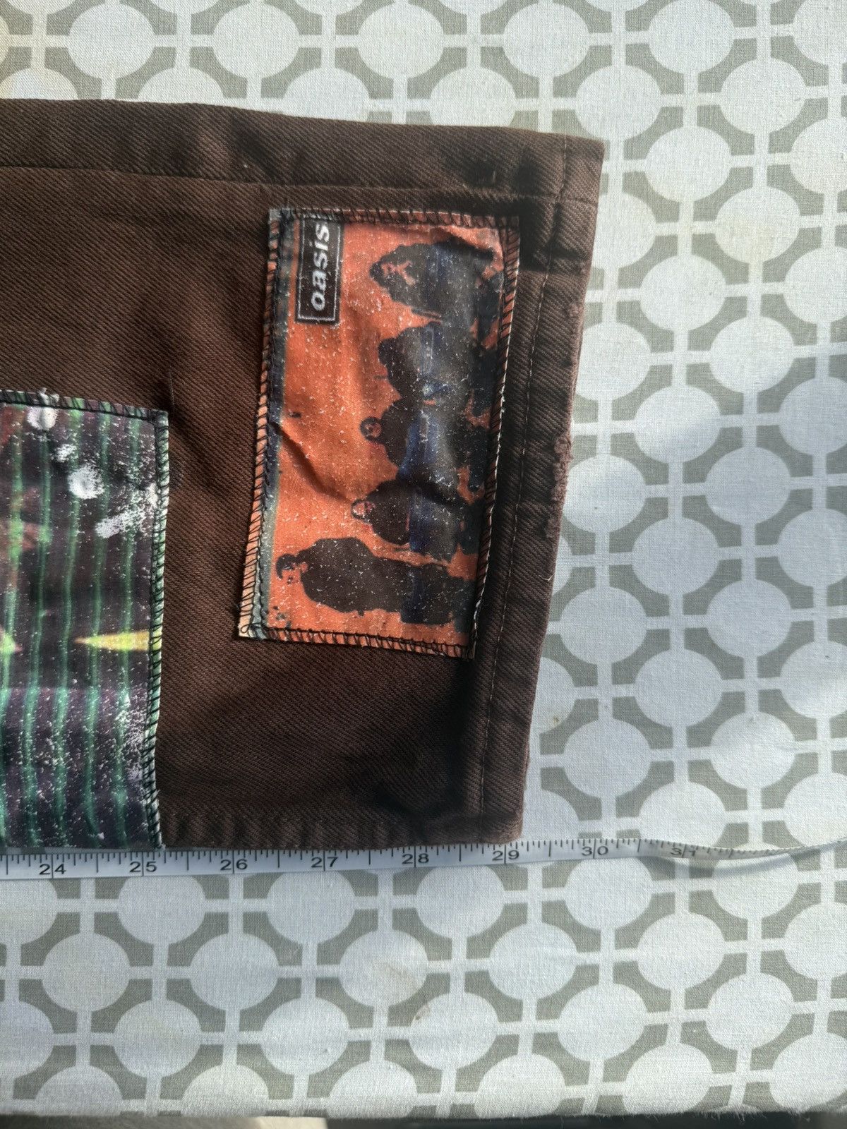 Levi's Vintage Clothing Custom Reworked Vintage Brown Levi's 501 - Oasis Patches Size US 33 - 5 Thumbnail
