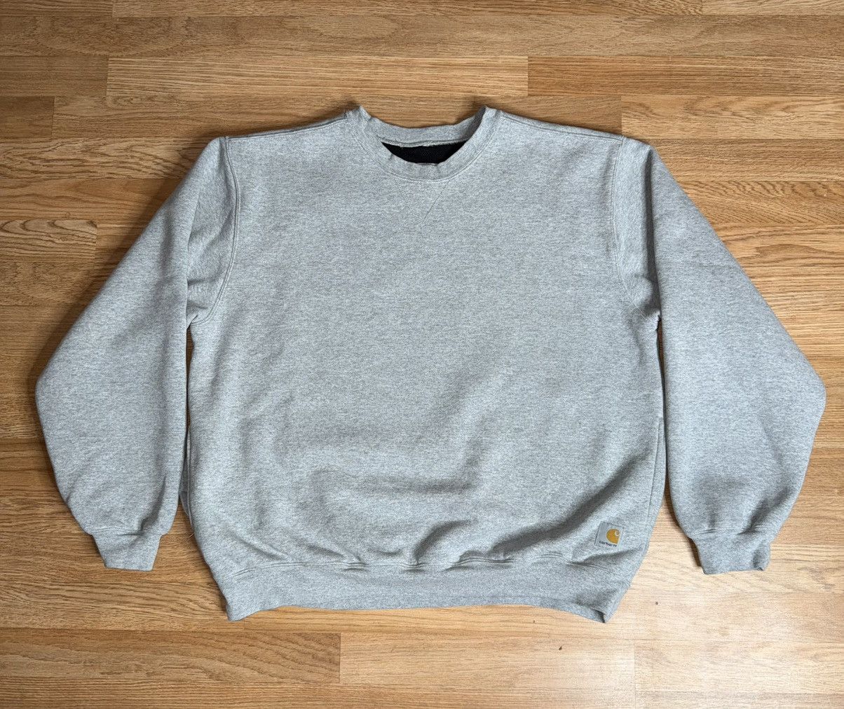 Carhartt VTG Carhartt Sweatshirt Gray Thermal Lined Crewneck J154 HGY Size US XL / EU 56 / 4 - 1 Thumbnail