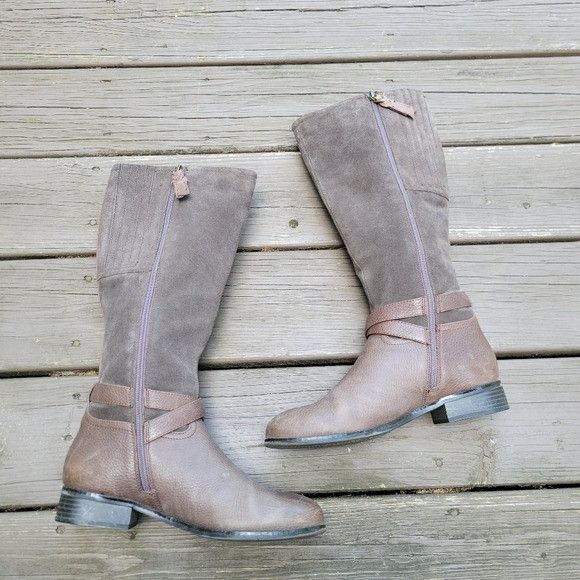 Vintage Vintage 90s y2k Brown Leather Suede Buckle Knee High Tall Eq Size US 8 / IT 38 - 3 Thumbnail