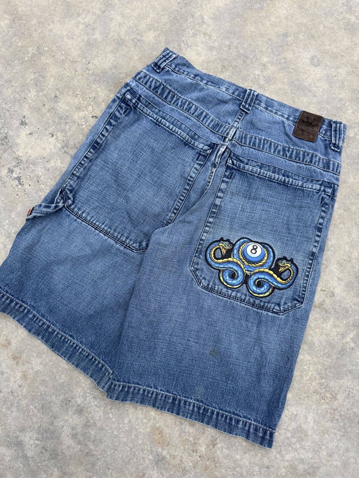 JNCO JNCO 8 BALL SNAKE JORTS JEANS VINTAGE Size US 31 - 1 Thumbnail