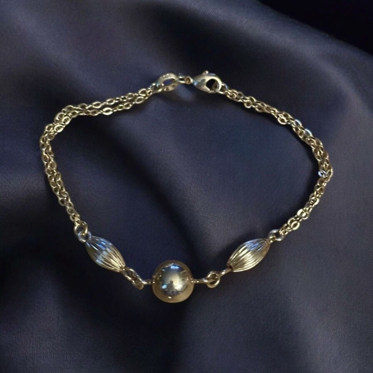 Other Gold tone station bead chain bracelet Size ONE SIZE - 1 Thumbnail