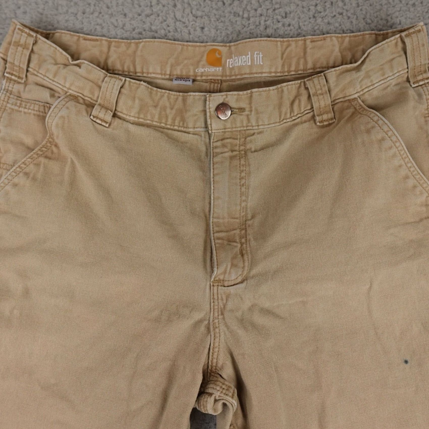 Carhartt Carhartt Pants Mens 38x32 Brown Carpenter Relaxed Fit Workwear Canvas Straight 30 Inseam Wrapback Logo Men Size US 38 / EU 54 - 6 Thumbnail
