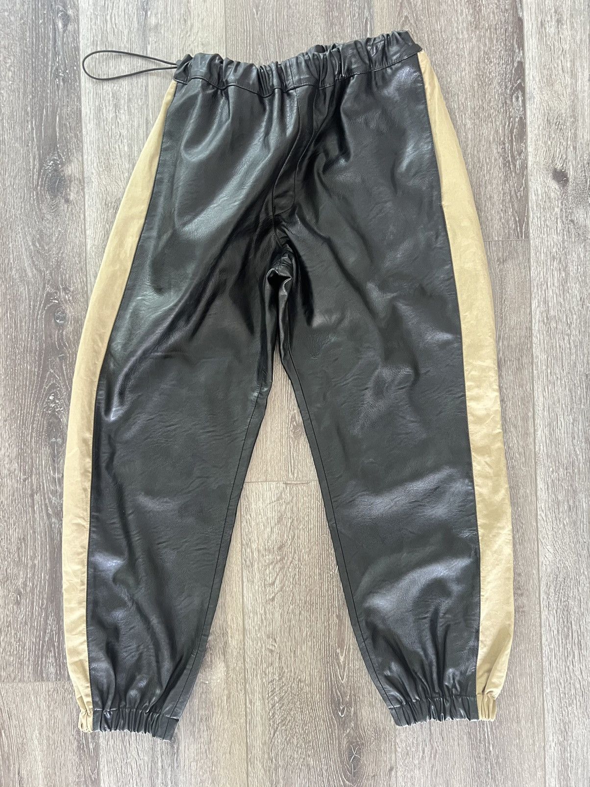 image of Stella Mccartney Leather Joggers Sz. 52 in Black, Men's (Size 36)