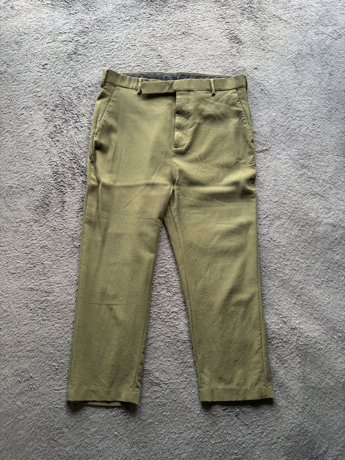 Rick Owens Rick Owens Easy Astaire Dirty Green Cropped Pants Size US 32 / EU 48 - 1 Thumbnail
