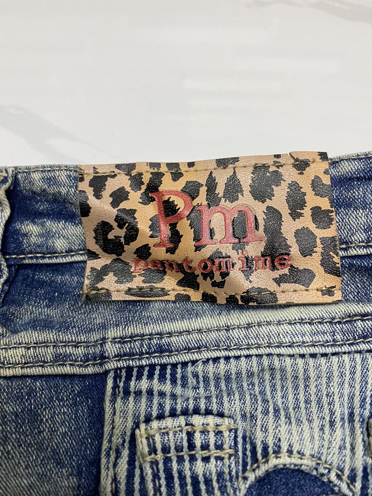 If Six Was Nine 🔥PANTOMIME MULTI POCKET FLARE DISTRESSED DENIM JEANS Size US 26 / EU 42 - 8 Thumbnail