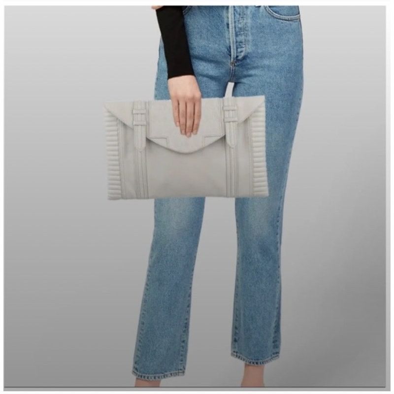 Other Reece Hudson BOWERY Ivory Cream OVERSIZE ENVELOPE LEATHER Size ONE SIZE - 1 Thumbnail