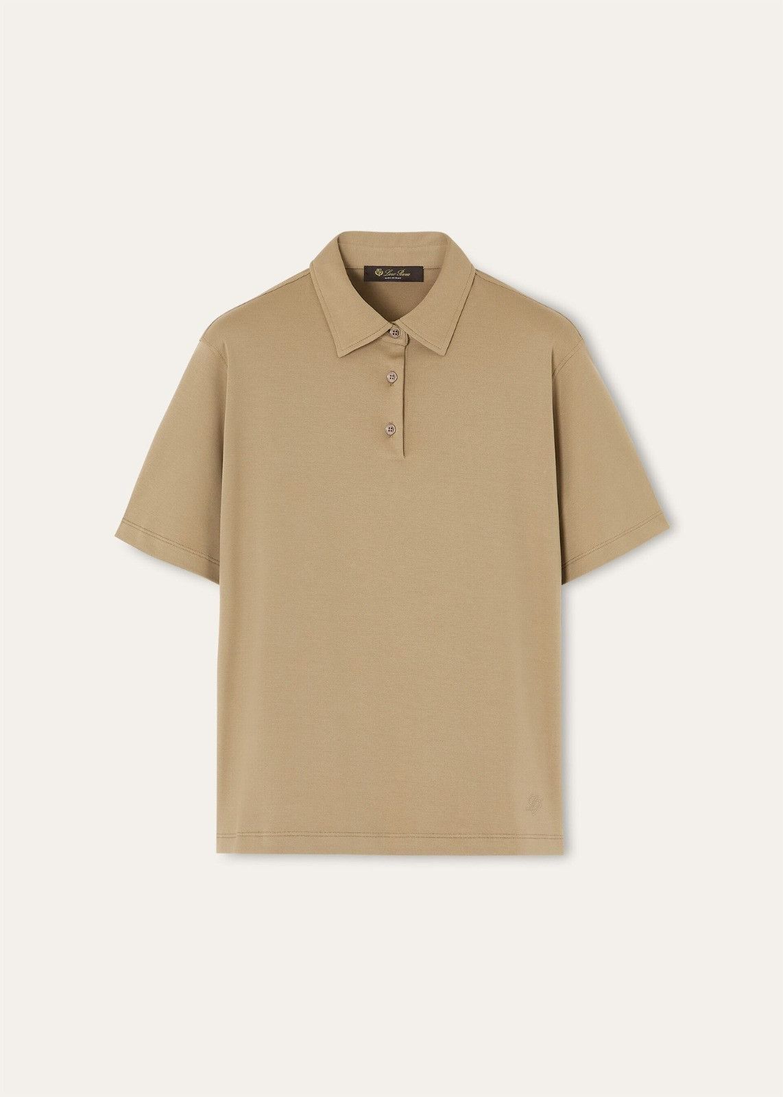 Loro Piana o1srvl11e0526 FAP2881 Tremezzo Polo Shirt in Light Brown Size S / US 4 / IT 40 - 1 Thumbnail