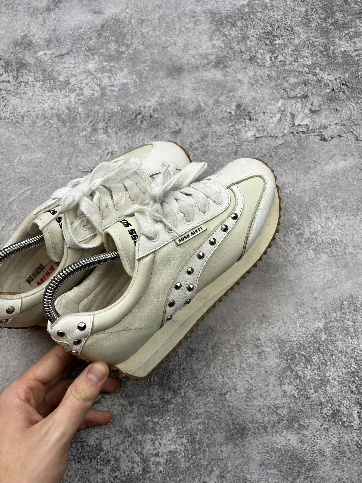 Miss Sixty Miss Sixty White Sneakers Womens Sk8 Y2K Size US 6 / IT 36 - 4 Thumbnail