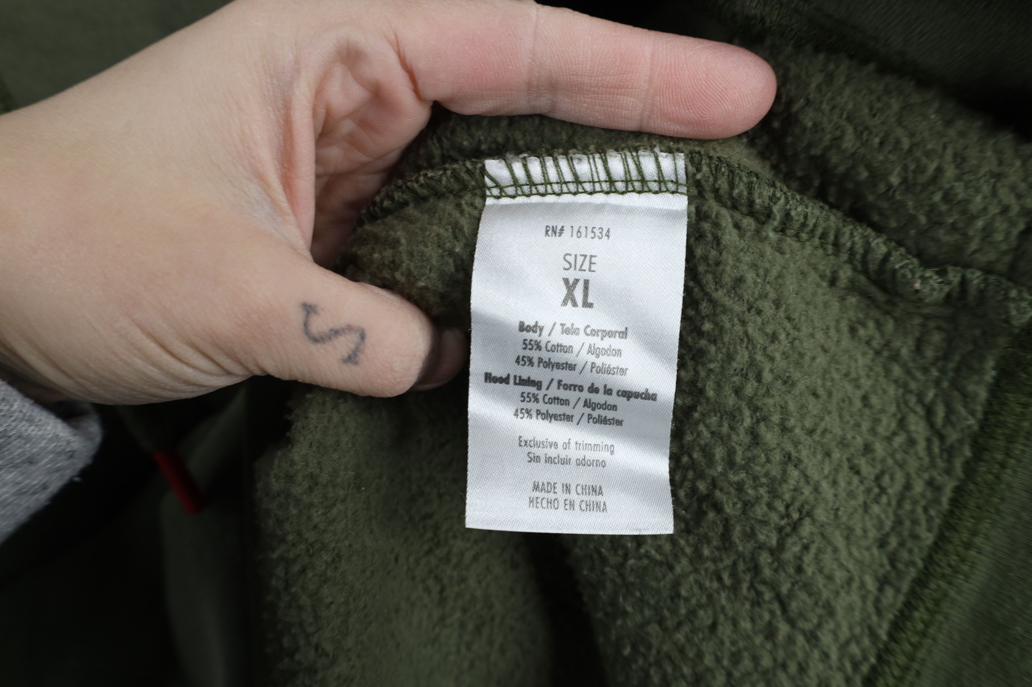 Vintage Vintage Streetwear Blank Hoodie Sweatshirt Army Green Size US XL / EU 56 / 4 - 11 Thumbnail