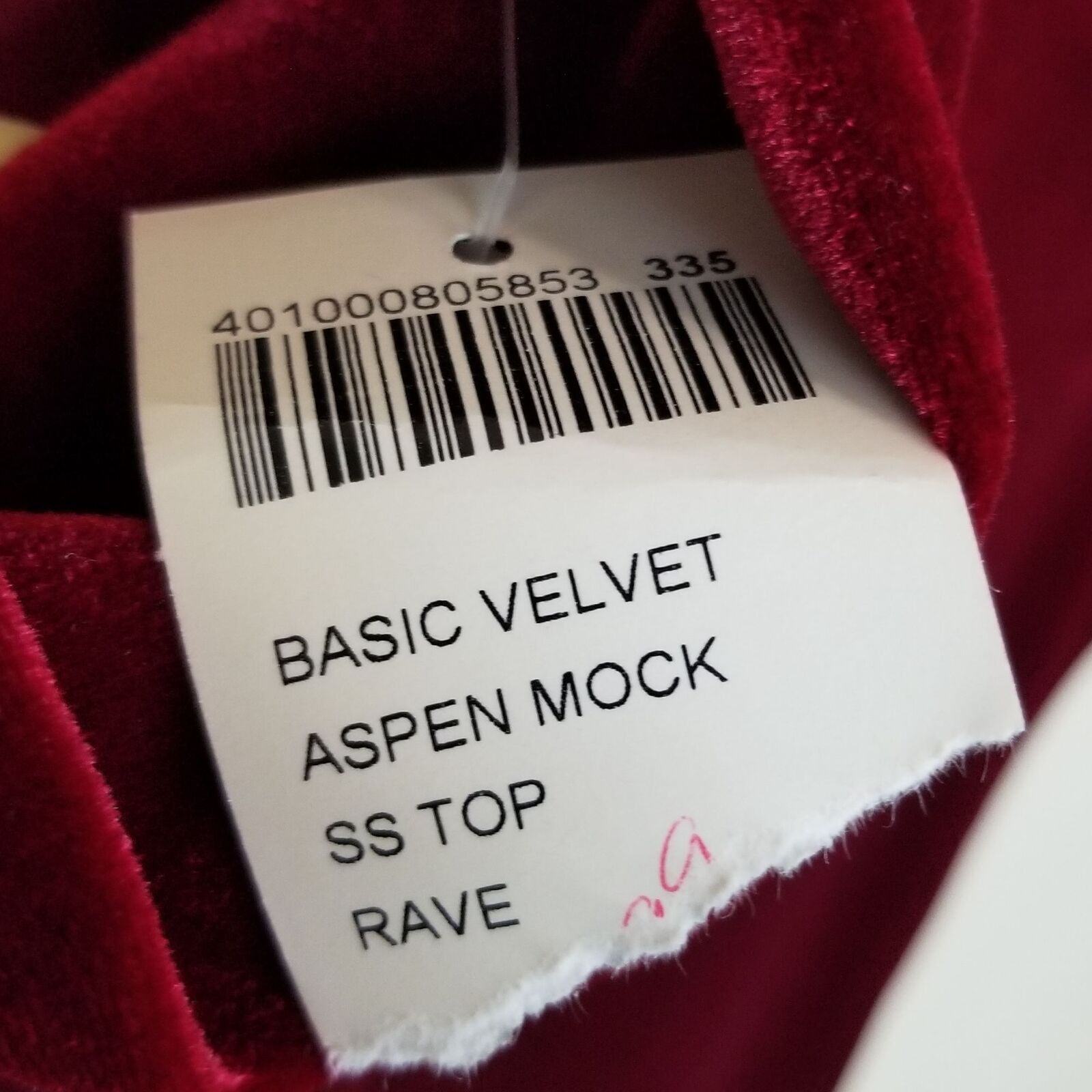 Chicos Chicos Aspen Red Velvet Mock Neck Top Holiday Party Xmas Size M / US 6-8 / IT 42-44 - 6 Thumbnail