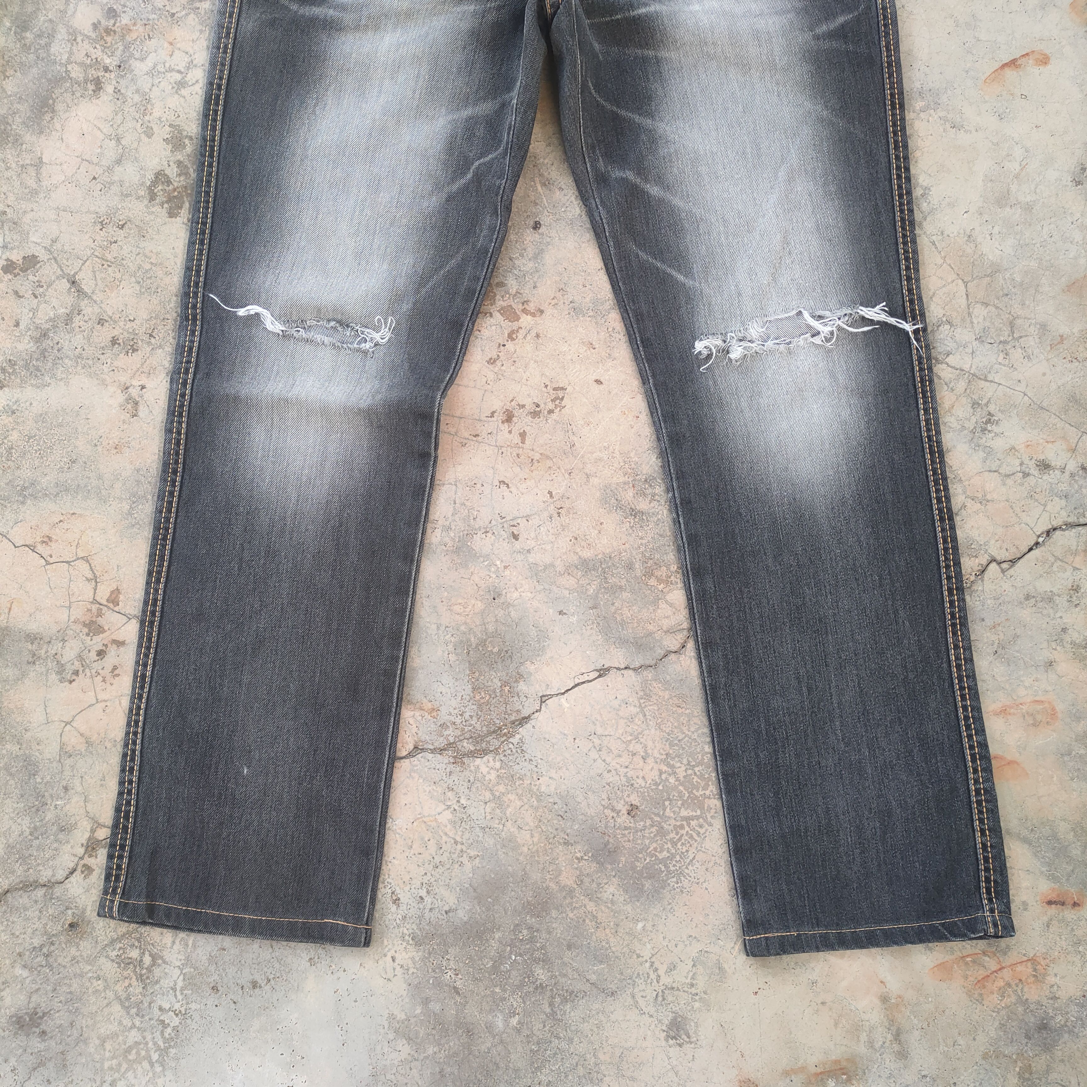 Edwin × Vintage W33 VINTAGE EDWIN FADED BLACK DISTRESSED JEANS PANTS Size US 33 - 4 Thumbnail