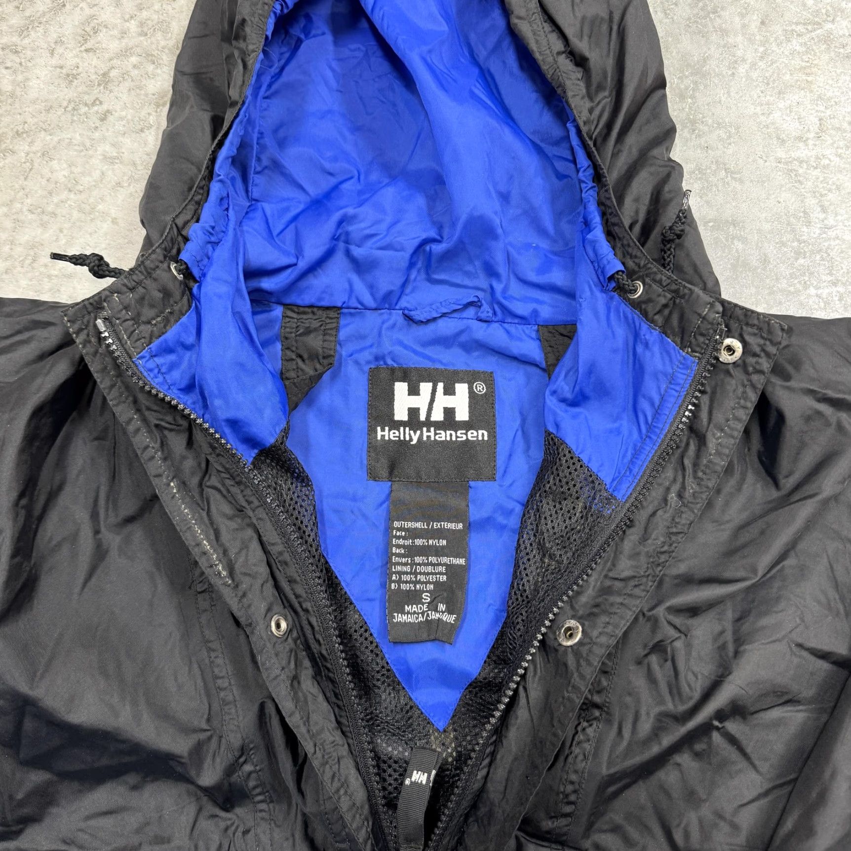 Helly Hansen Helly Hansen Jacket Mens Small Black HH Packable Hooded Rain Windbreaker Nylon Size US S / EU 44-46 / 1 - 4 Thumbnail