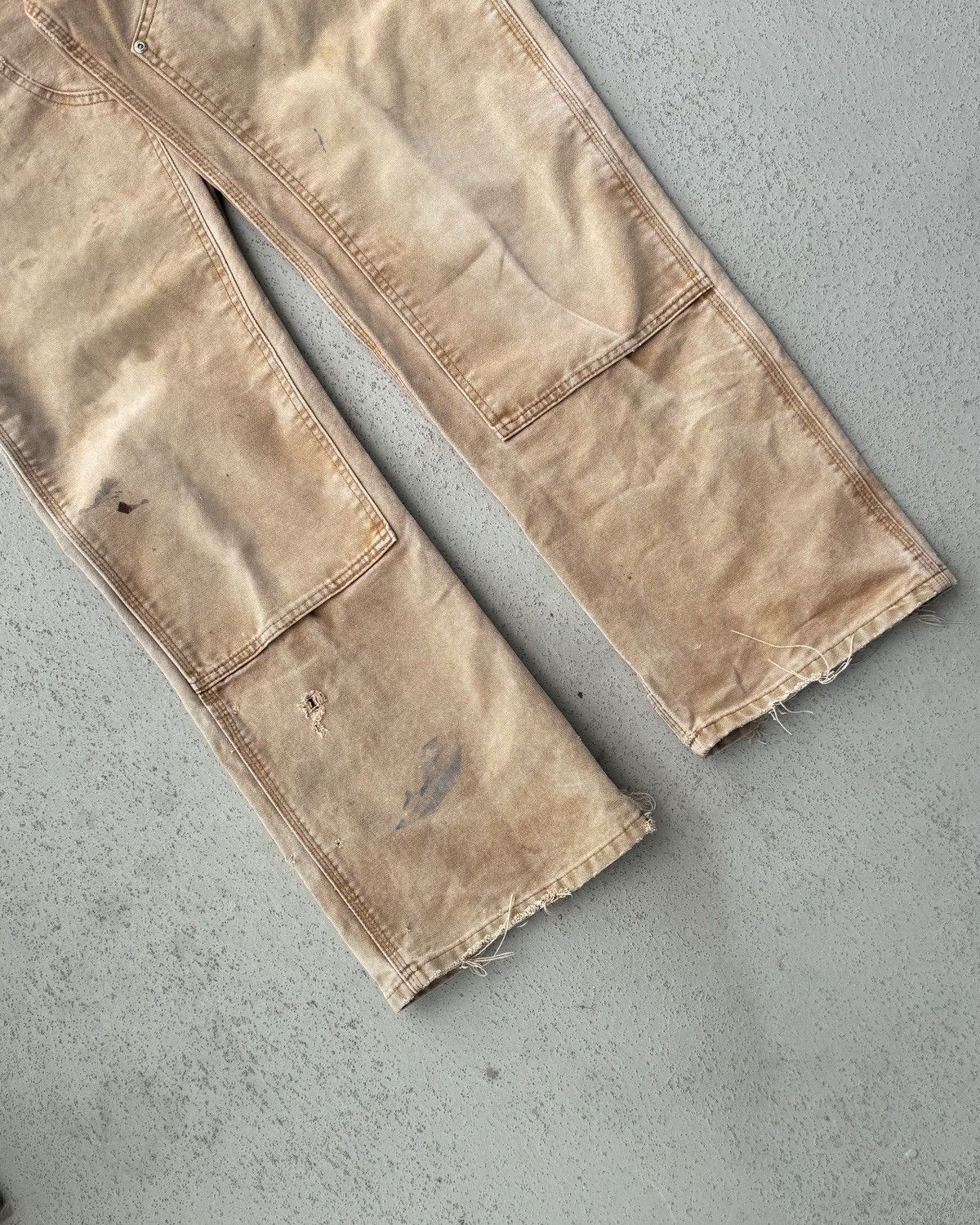 Carhartt Vintage Carhartt Double Knee Pants Beige Sun Fade 34x30 Size US 34 / EU 50 - 3 Thumbnail