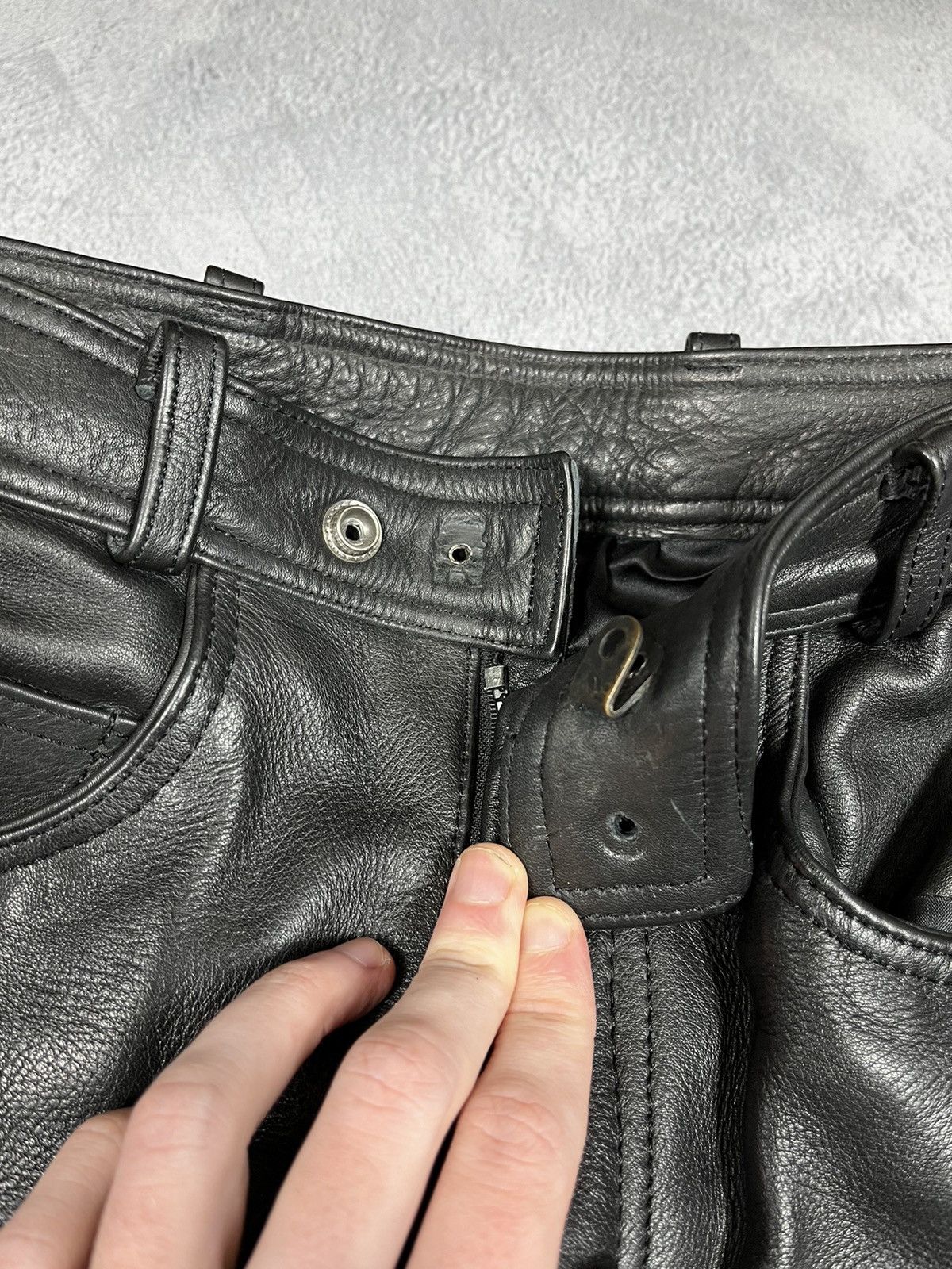 Leather × Vintage Vintage Y2K Leather pants biker opuim kadoya style size 26 Size 26" / US 2 / IT 38 - 10 Thumbnail