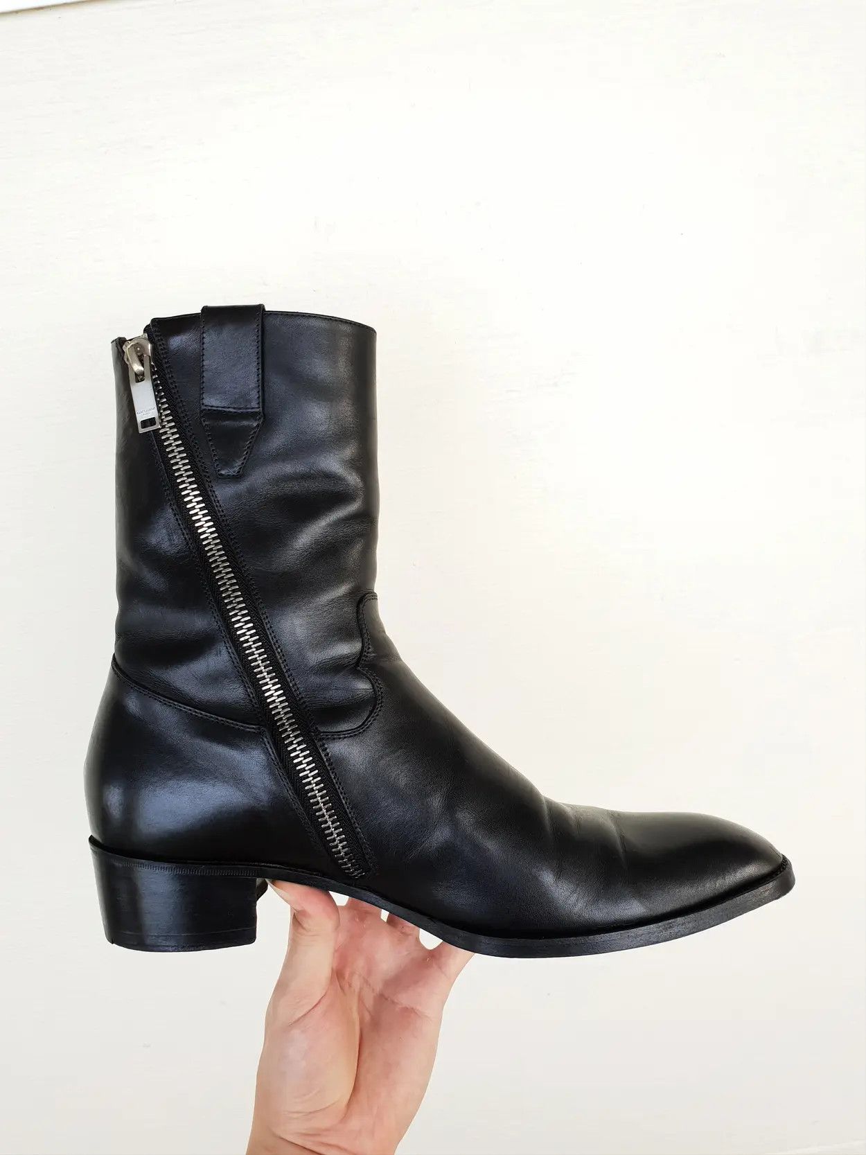 Saint Laurent Paris AW13 Black Leather Cowboy Boota Size US 9 / EU 42 - 5 Thumbnail