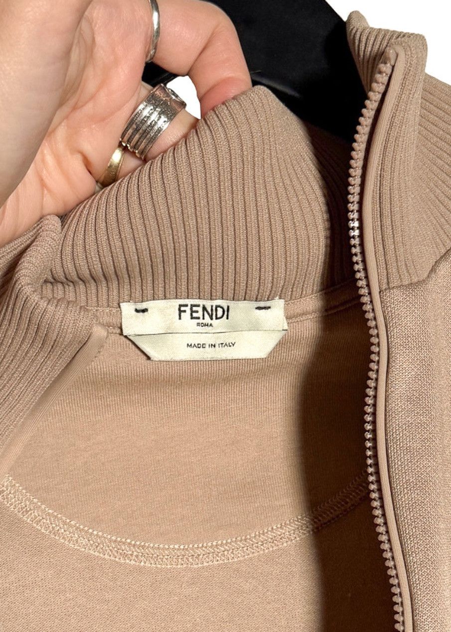 Fendi Fendi Beige Forever Fendi Zucca Sleeves Track Jacket Size L / US 10 / IT 46 - 10 Thumbnail