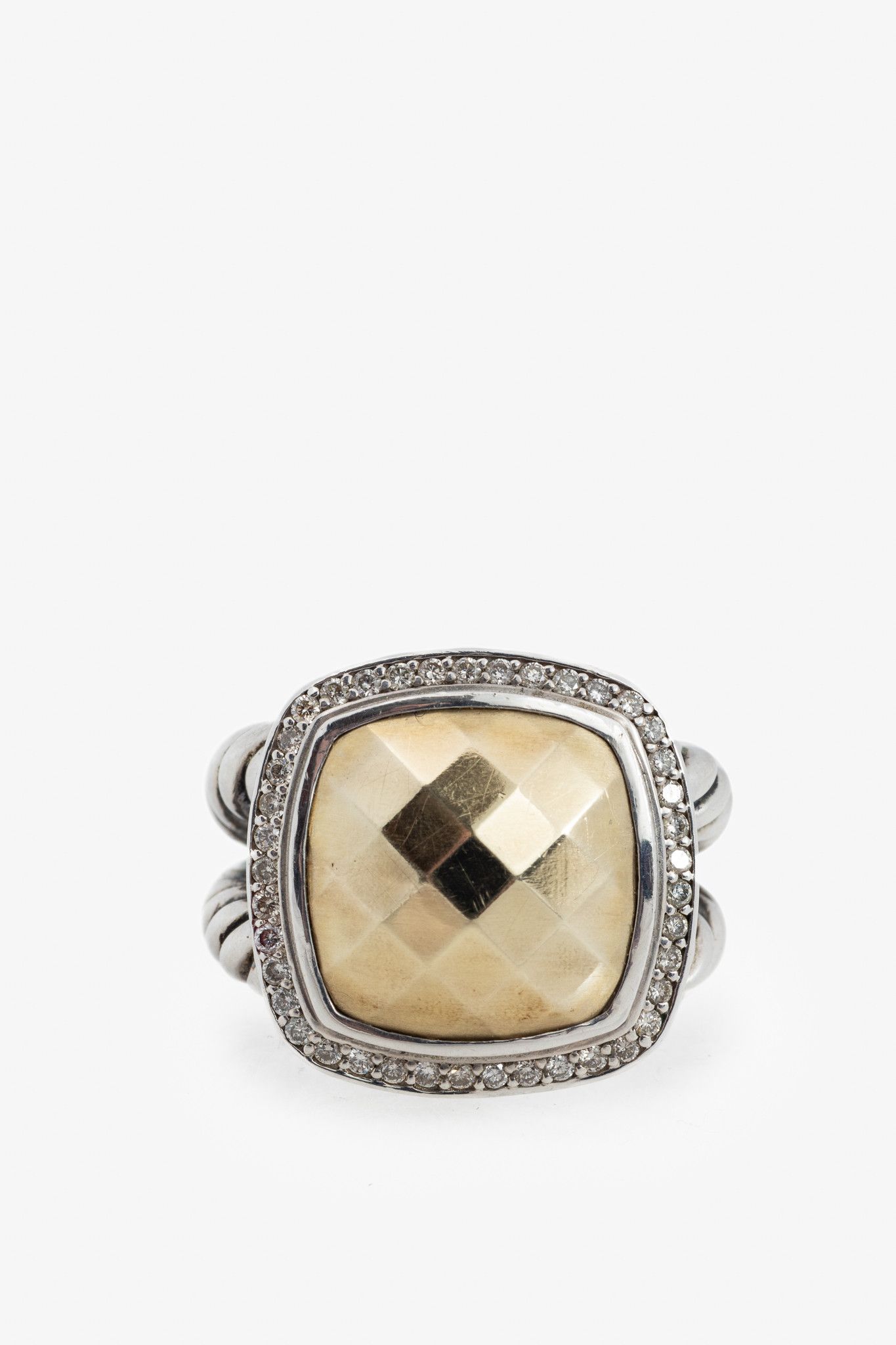 David Yurman David Yurman Albion 18k Gold & Sterling Silver Diamond Ring Size ONE SIZE - 2 Thumbnail