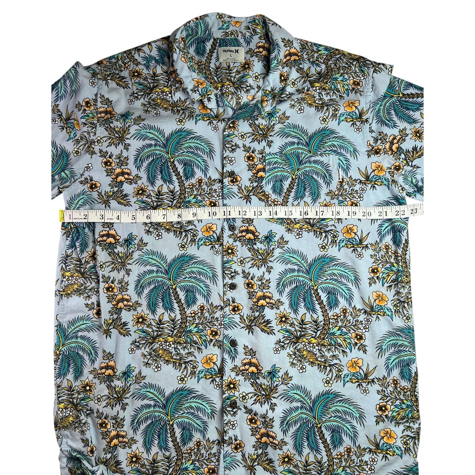 Hurley Hurley Hawaiian Shirt Large Palm Tree Floral Beach Button Up Size US L / EU 52-54 / 3 - 10 Thumbnail