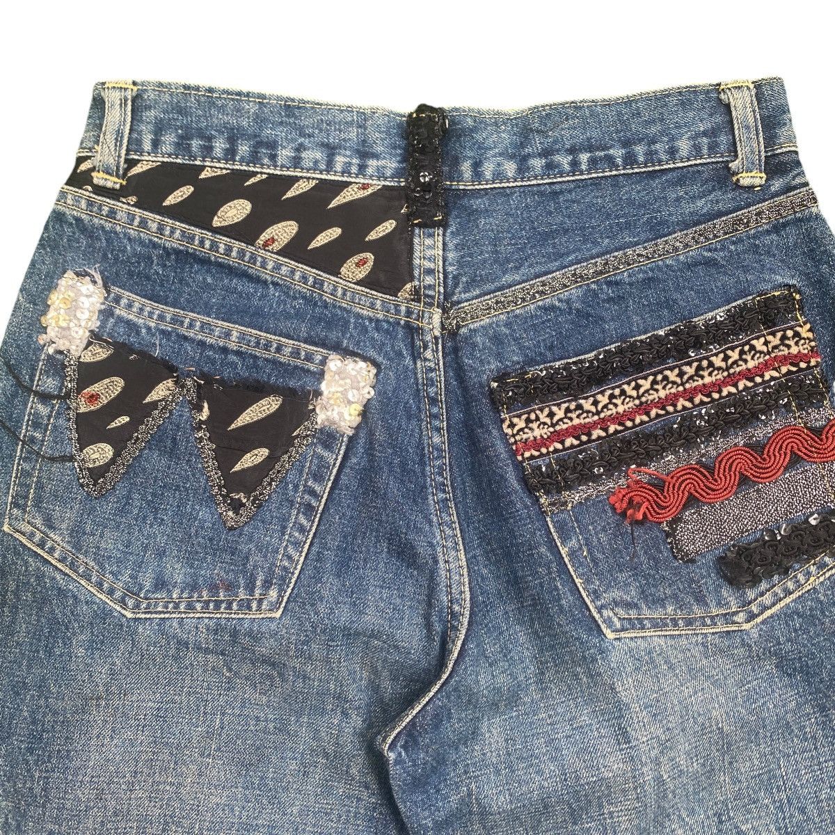 Designer Vintage Yoshiyuki konishi Embroidery Ethnic Selvedge Denim Size US 28 / EU 44 - 5 Thumbnail
