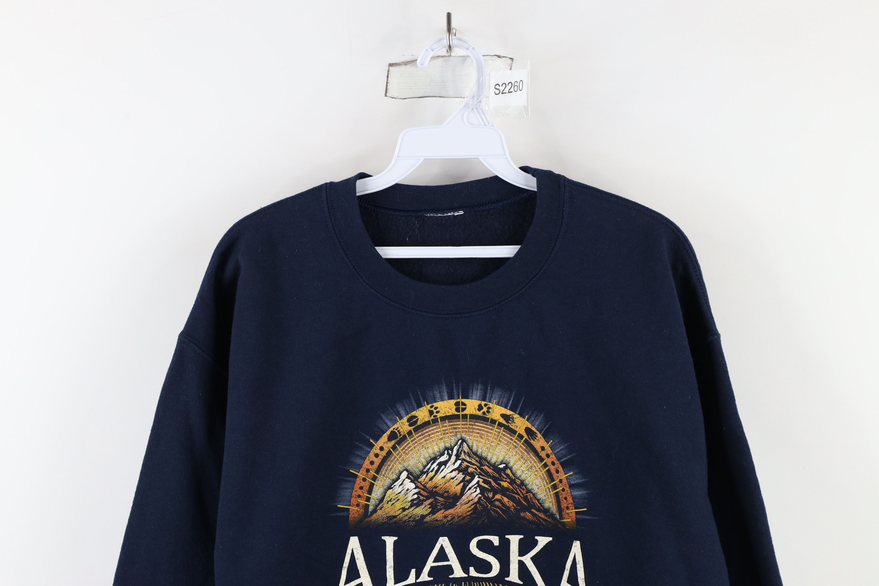 Vintage Vintage 90s Streetwear Spell Out Alaska Crewneck Sweatshirt Size US M / EU 48-50 / 2 - 2 Thumbnail