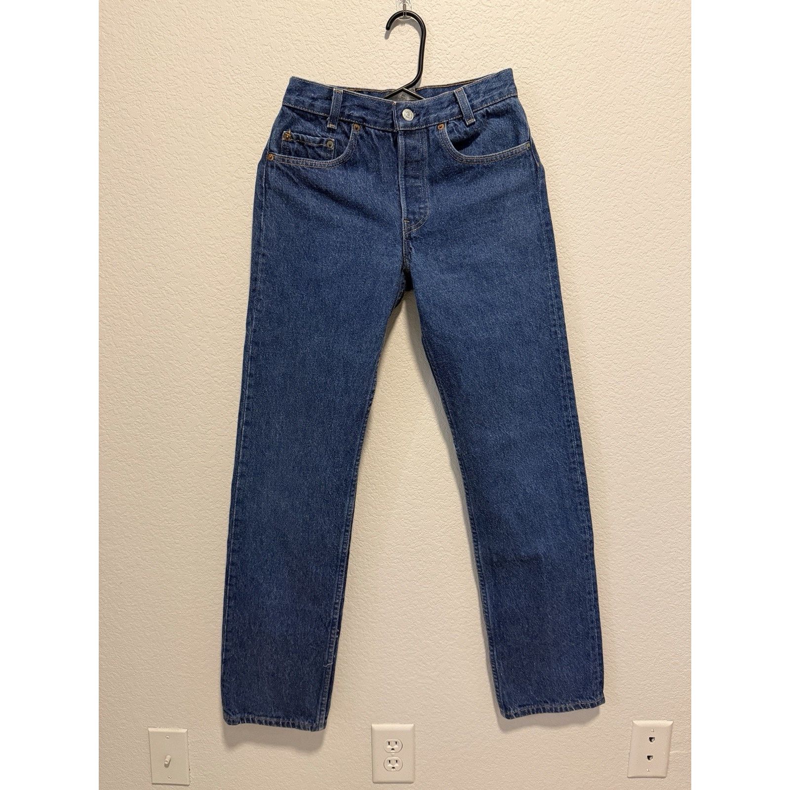 Levi's Vintage Levi’s 701 Jeans 27x31 Made USA Denim Button Fly Size US 27 - 1 Thumbnail