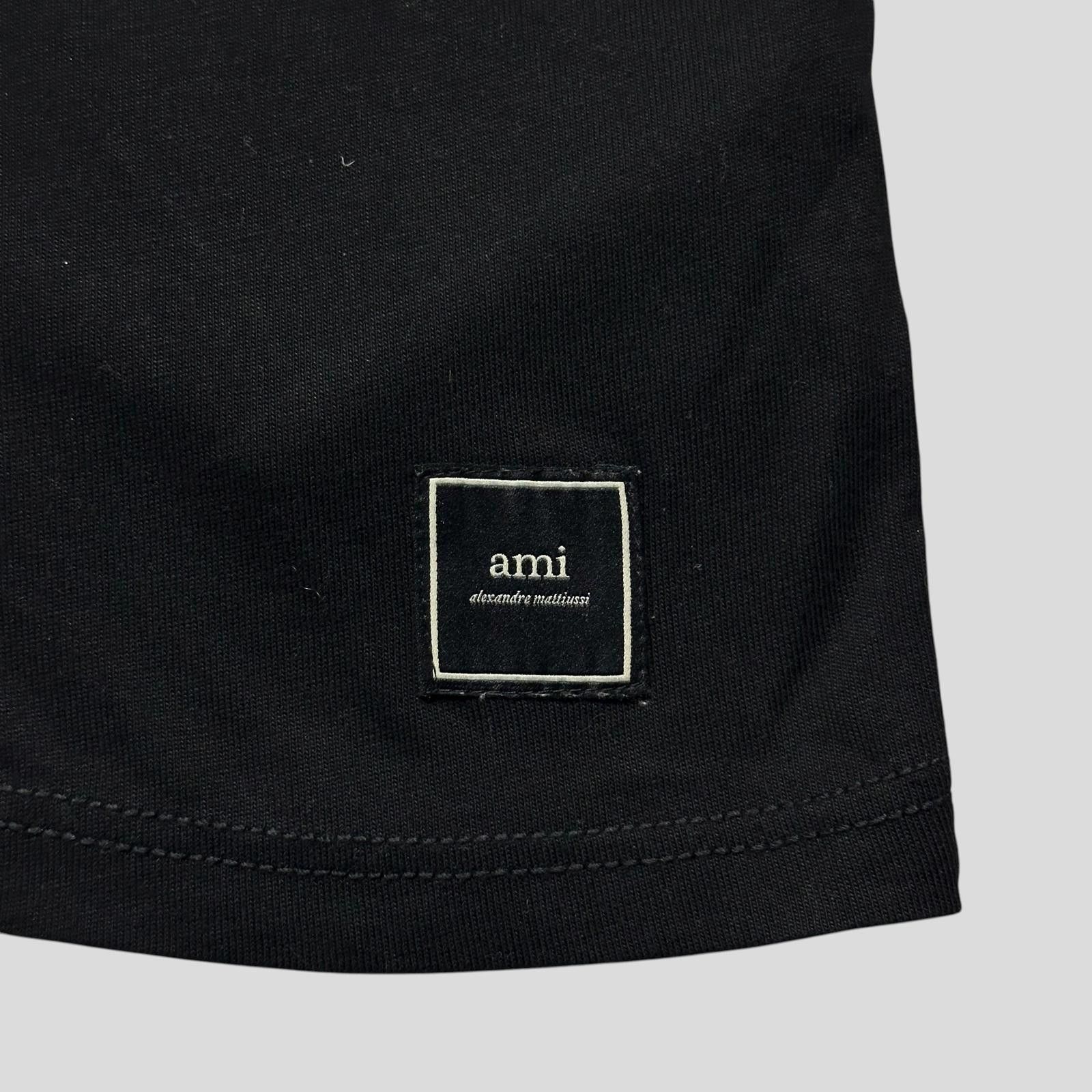 Alexander McQueen AMI Panelled Striped Heavy Cotton Logo T-shirt - XXL Size US XXL / EU 58 / 5 - 2 Thumbnail