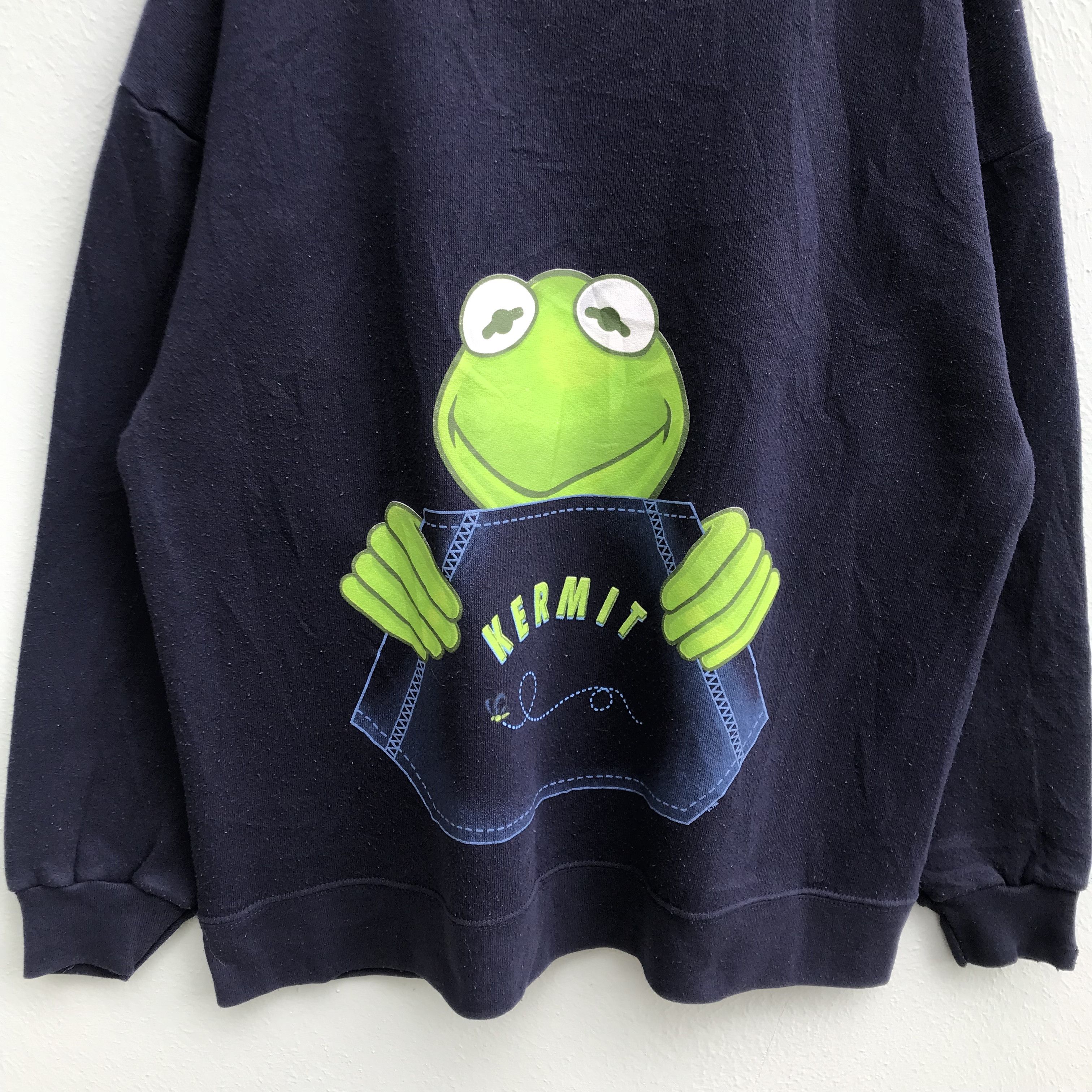 Disney Vintage Kermit Jerry Leigh Pullover sweater Size US L / EU 52-54 / 3 - 3 Thumbnail