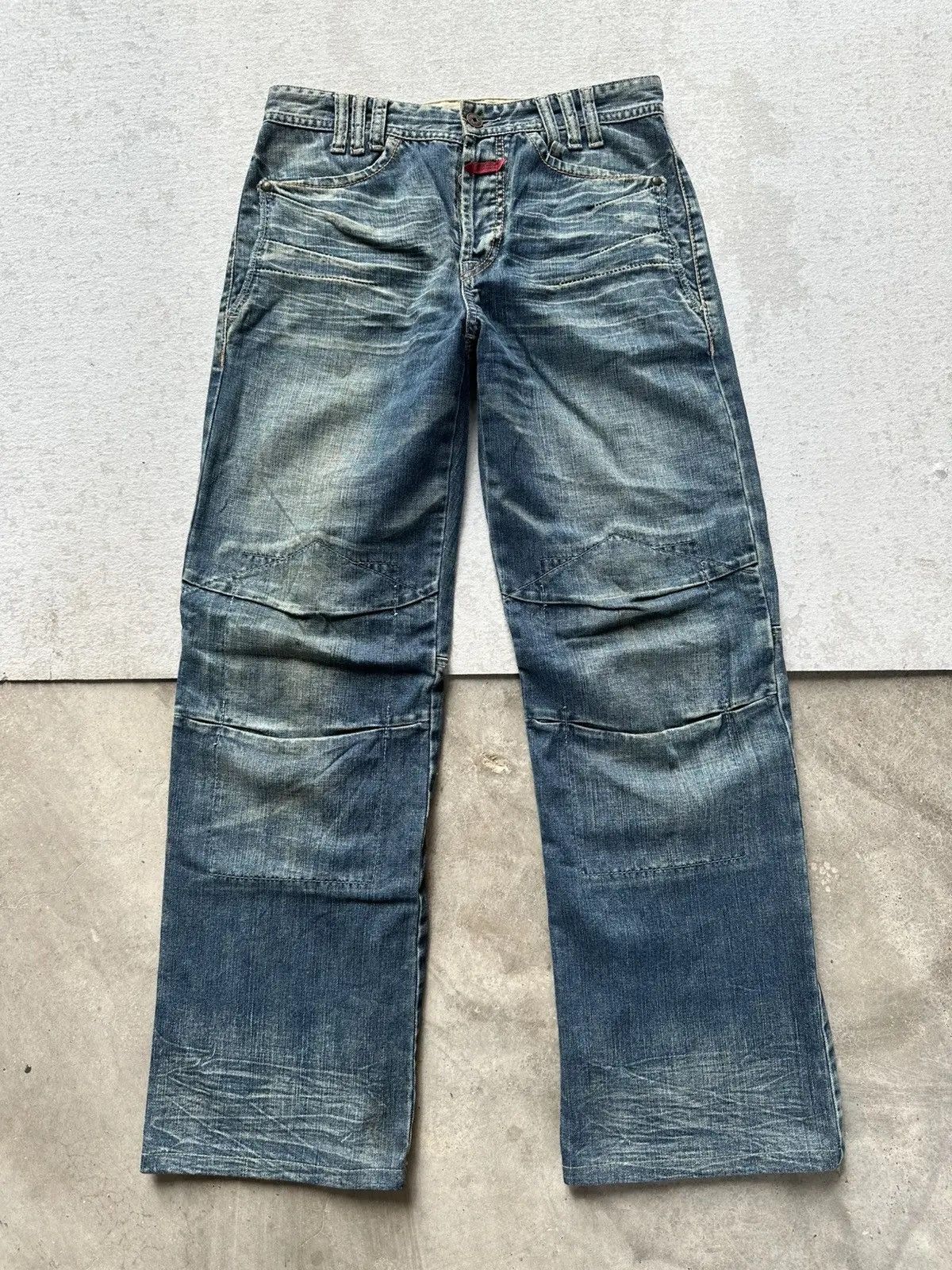 Marithe + Francois Girbaud CRAZY💥Vintage MARITHE FRANCOIS GIRBAUD Jean DoubleKnee Pants Size US 30 / EU 46 - 1 Thumbnail