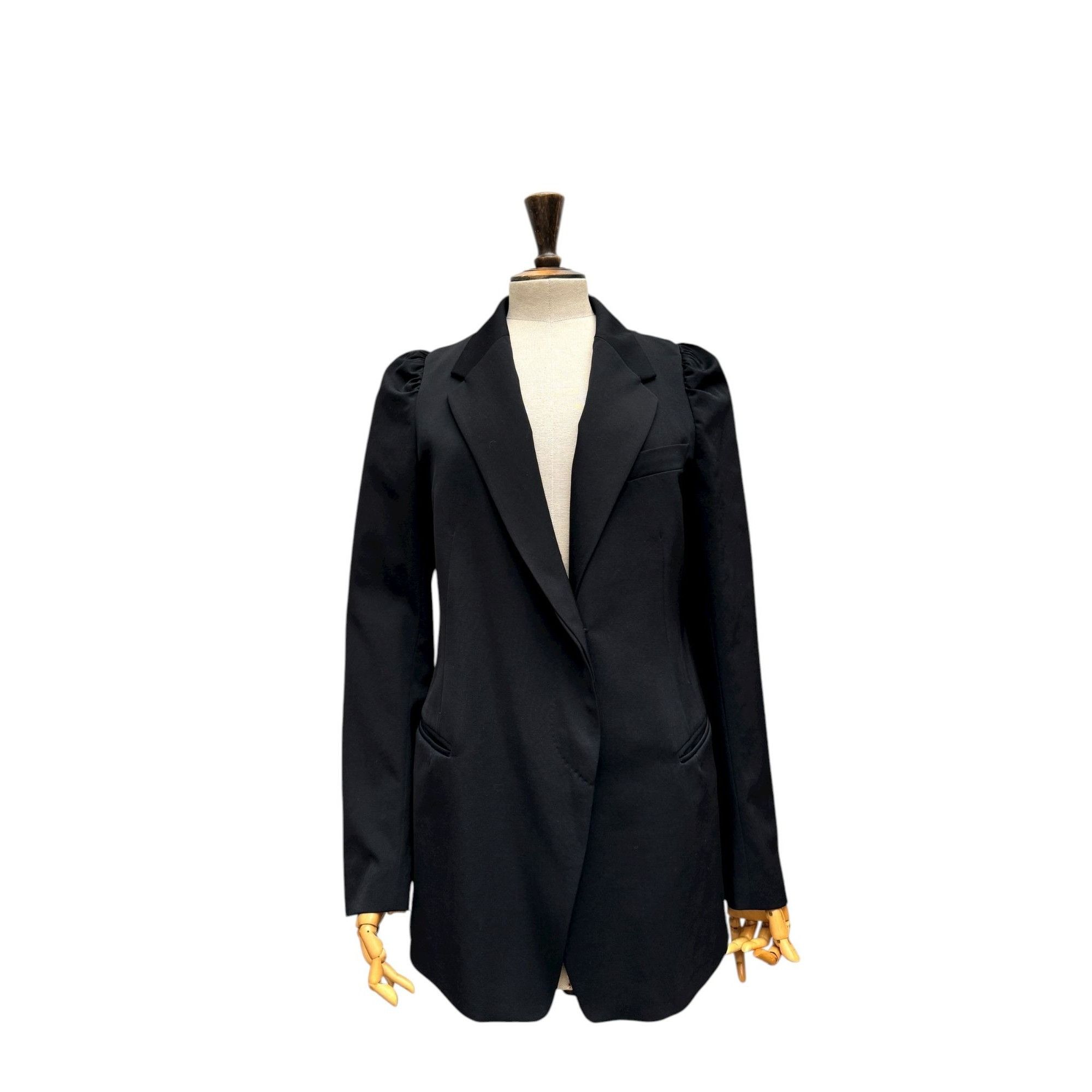 Dries Van Noten 1990s Cigarette Shoulder Black Blazer Jacket Size M / US 6-8 / IT 42-44 - 1 Thumbnail