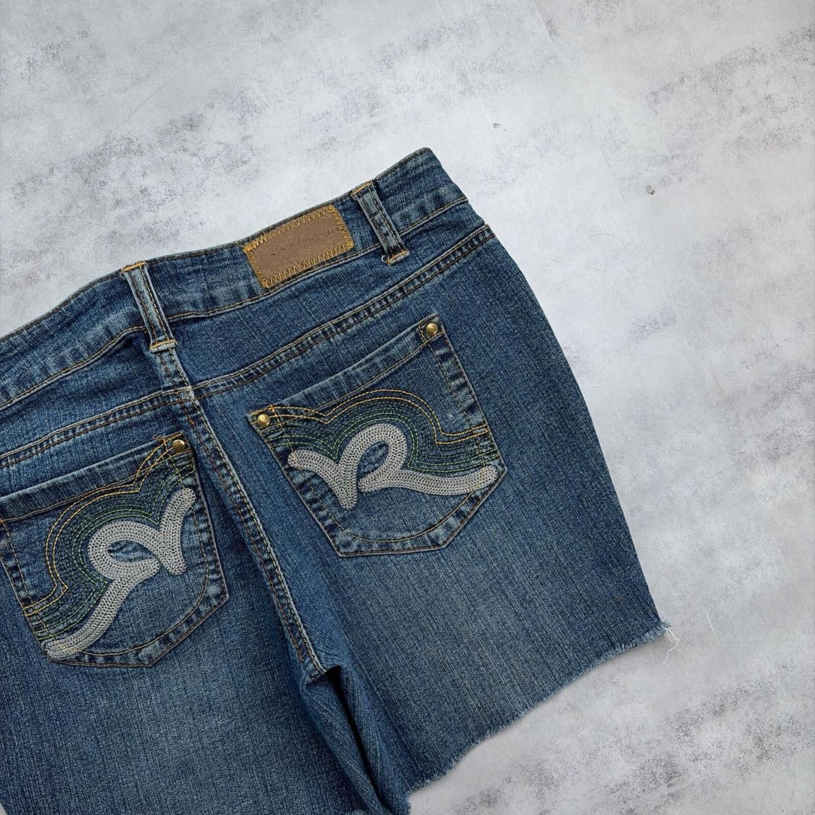 Rocawear Y2K Blue Rocawear Grunge Skater Mini Denim Shorts Size 30" / US 8 / IT 44 - 3 Thumbnail