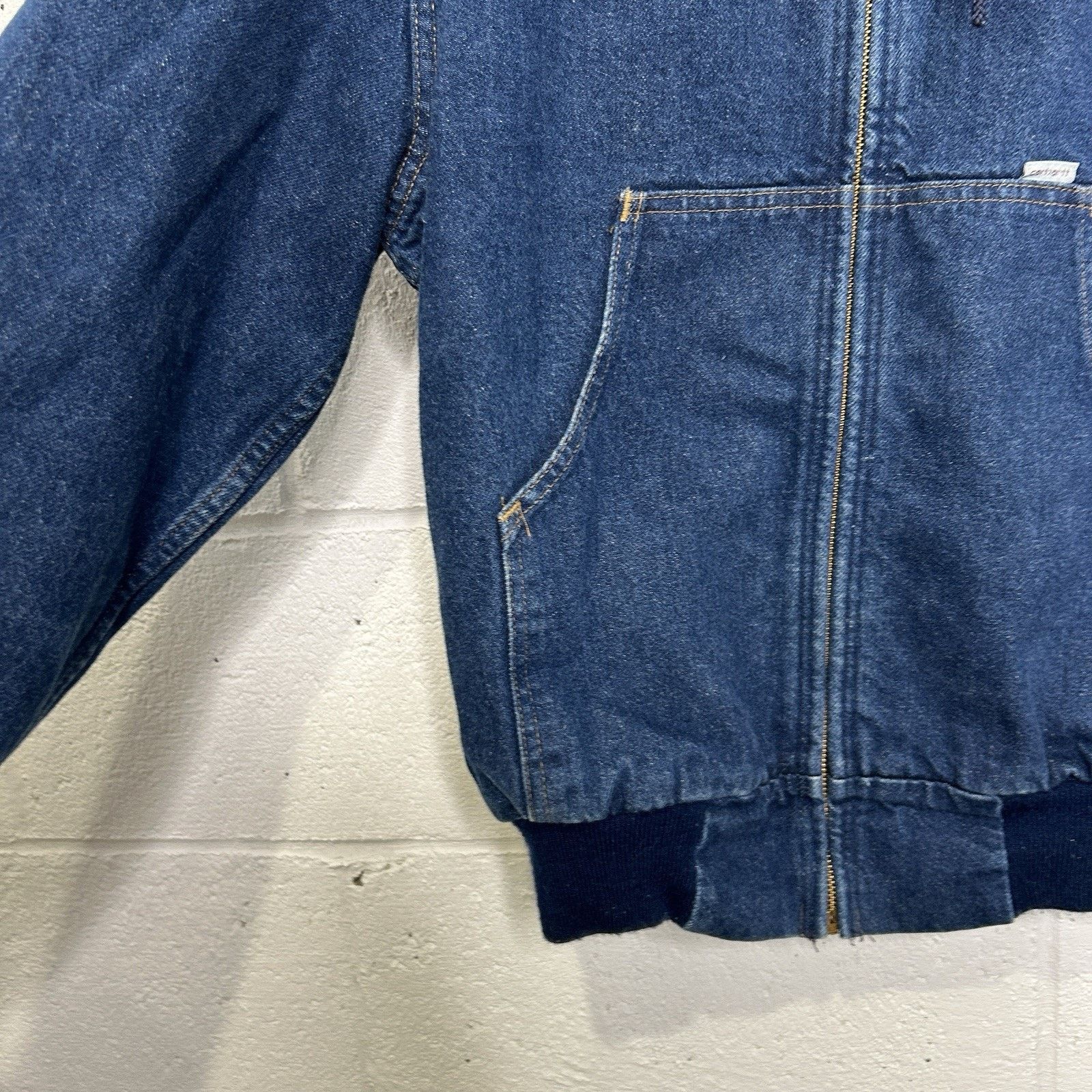 Carhartt VTG Carhartt Flannel-Lined Hooded Active Jacket “Blue Denim” Size US S / EU 44-46 / 1 - 6 Thumbnail