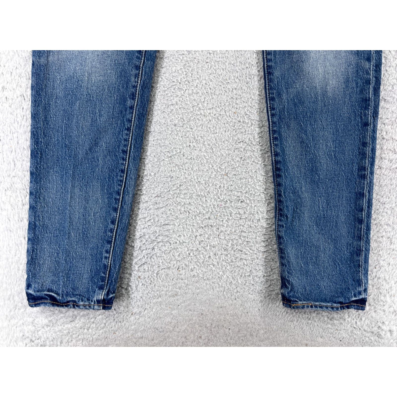 Levi's VINTAGE Levis Jeans Adult 30 Blue Denim Levi's 502 Slim Straight 5-Pocket Denim Jeans 30x28 Cotton Blend Distressed Medium Wash Mens Jeans Size US 30 / EU 46 - 5 Thumbnail