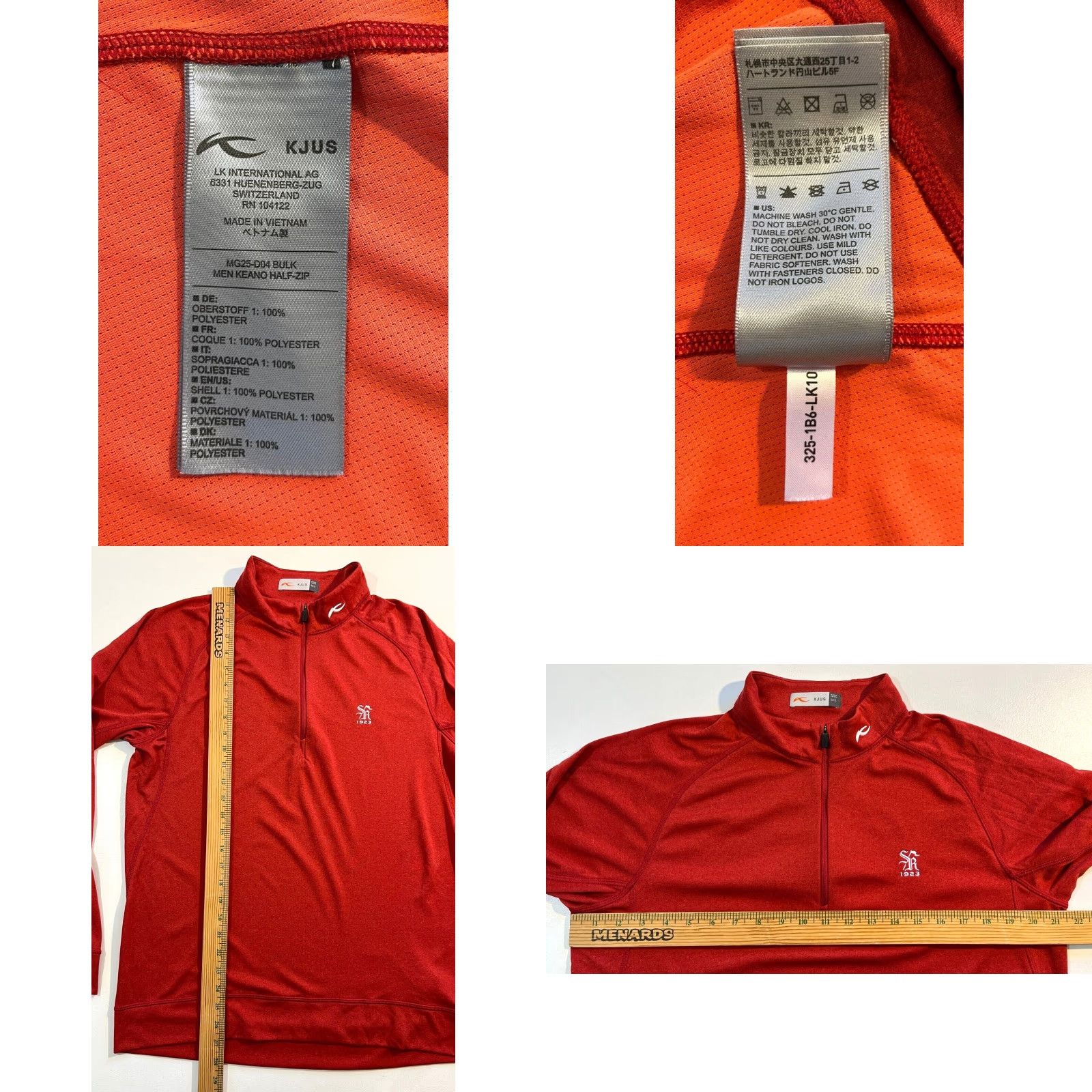 KJUS VINTAGE Men's KJUS Keano Half-Zip Performance Pullover Lightweight Golf Sz 52/L Size US L / EU 52-54 / 3 - 8 Thumbnail