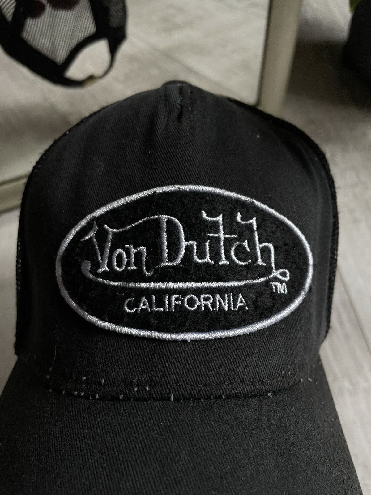 Von Dutch Vintage Y2K Von Dutch 00’s Black Hat Cap Big Logo Size ONE SIZE - 3 Thumbnail