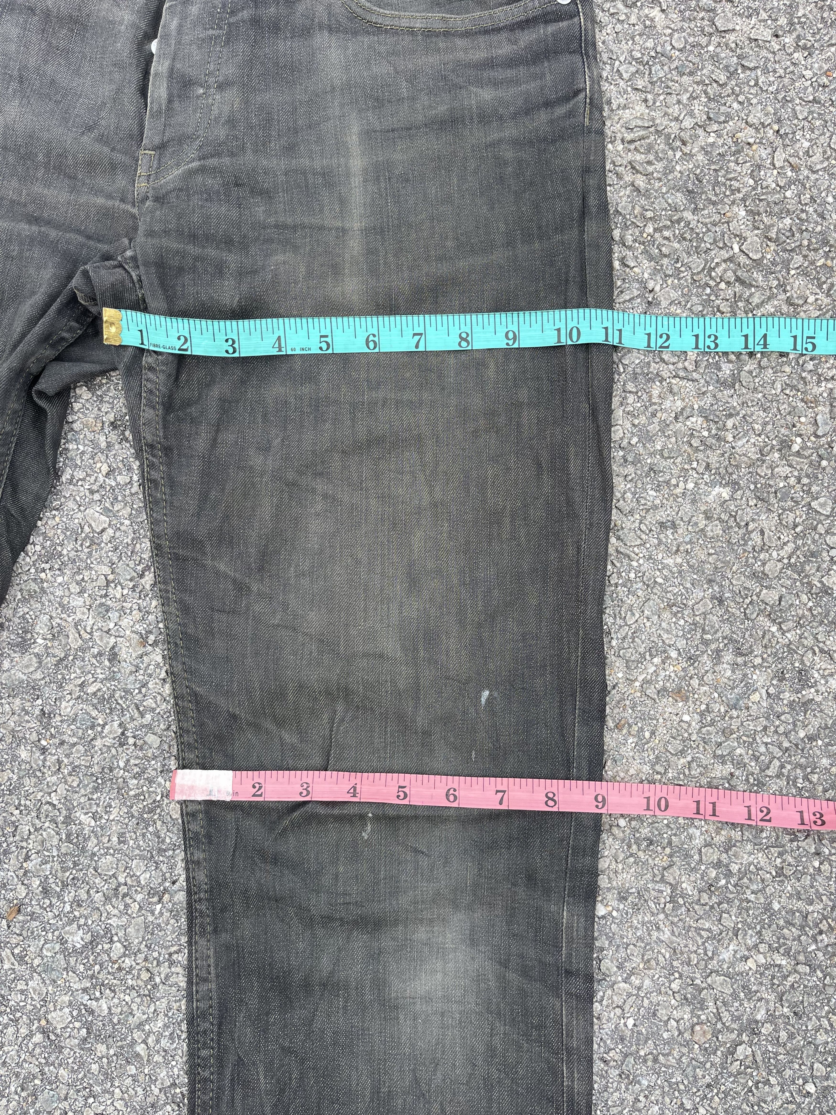 Helmut Lang × Vintage Vtg 90s Helmut Lang Black Dirt Low Waist Contour Fit Size US 31 - 12 Thumbnail