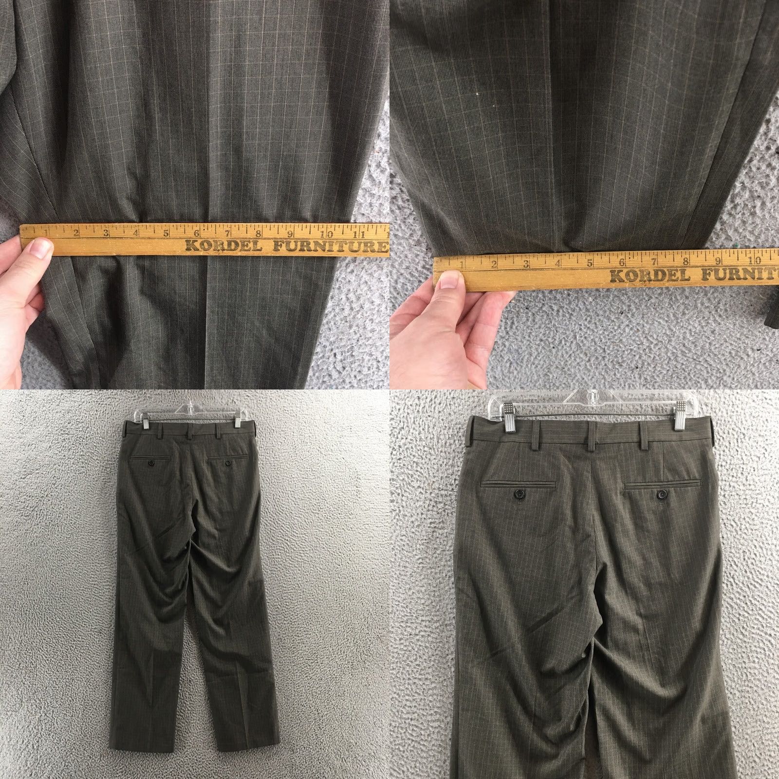 Kenneth Cole Kenneth Cole Reaction Trouser Dress Pants Mens 32x32 Taupe NEW - Regular, Taupe, Knee-High? Size US 32 / EU 48 - 8 Thumbnail