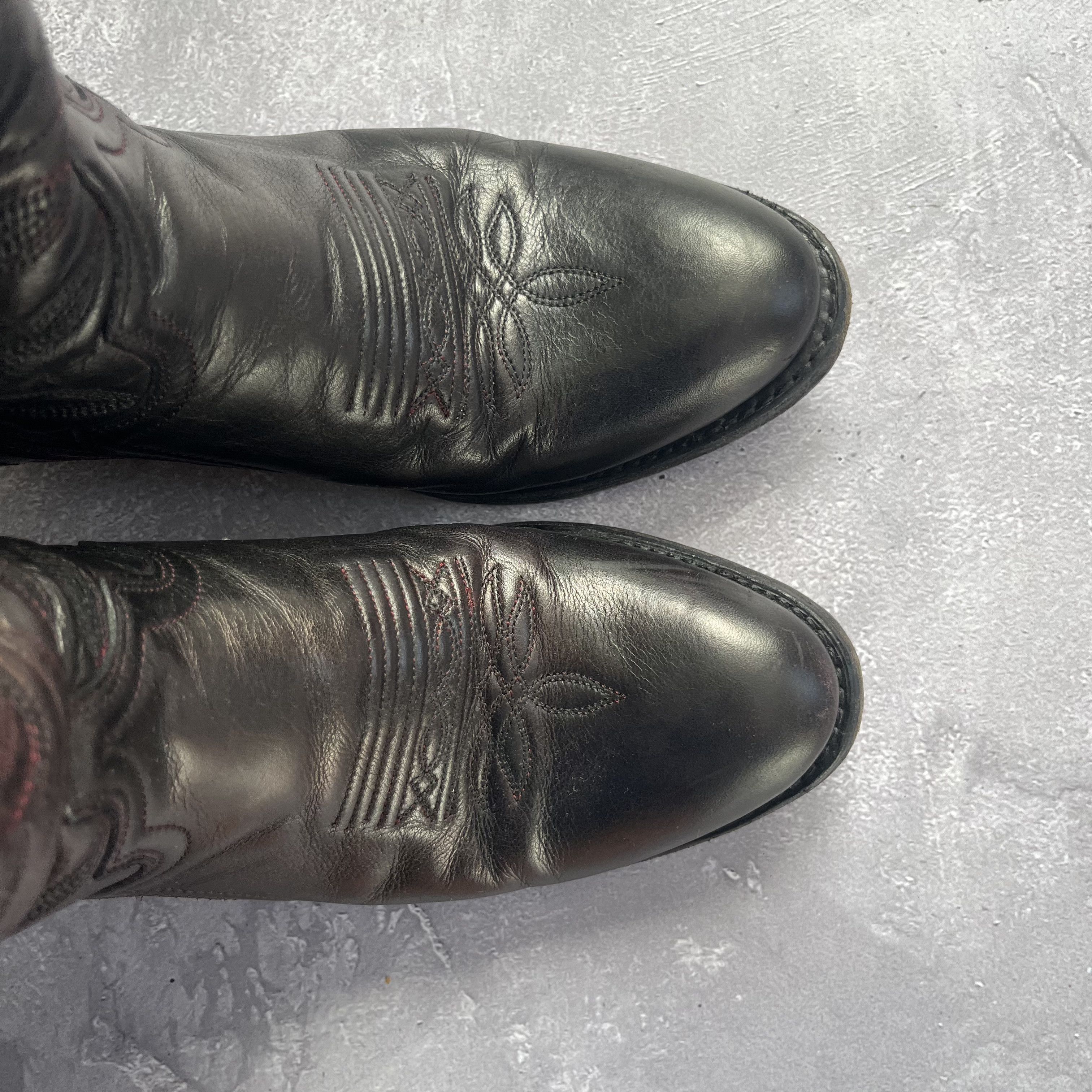 Sendra Sendra 2138 Black Leather Cowboy Boots Size US 7 Uk 5 EU 38 Size US 8 / IT 38 - 4 Thumbnail