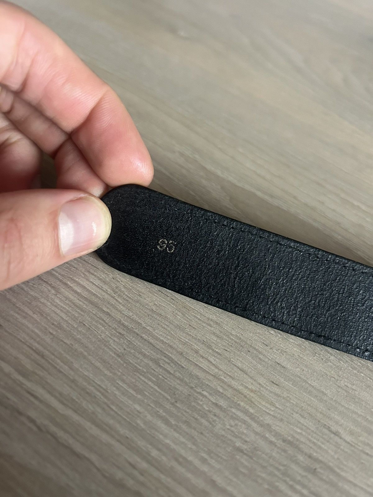 Gucci Vintage Gucci Black Belt with Gold-Tone Buckle – Size 95 Size 38 - 11 Thumbnail