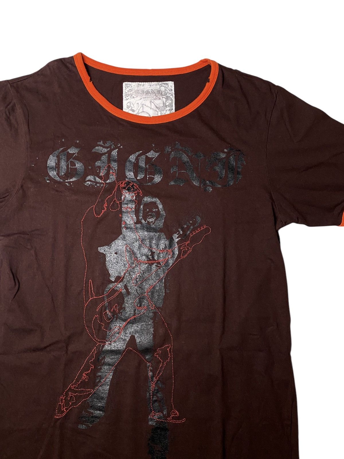 If Six Was Nine Gigni Rock Punk Ringer Y2K Tshirt Size US M / EU 48-50 / 2 - 2 Thumbnail