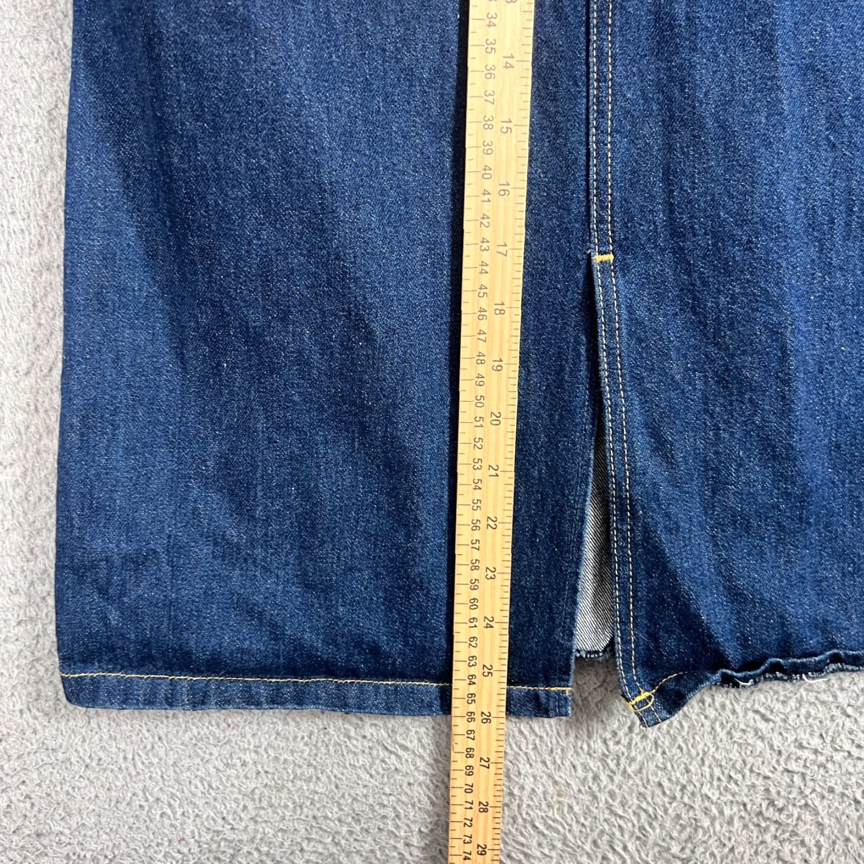 Lee Vintage Lee Women's Denim Skirt A-Line Long Size 5 Blue 26" Casual Skirt Size 27" / US 4 / IT 40 - 3 Thumbnail