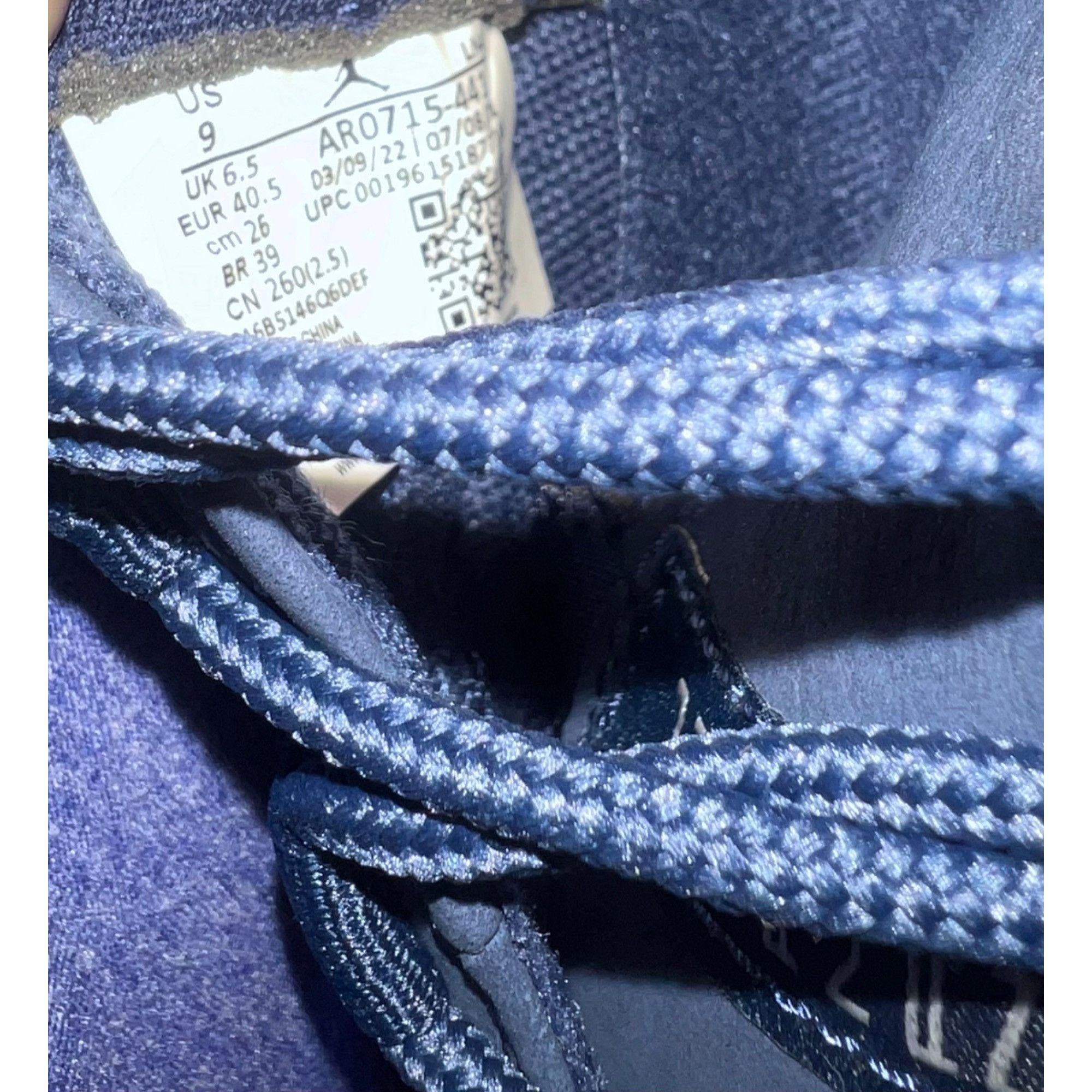 Nike Jordan 11 Retro Midnight Navy Women's Size 9- AR0715-441 Size US 9 / IT 39 - 12 Thumbnail