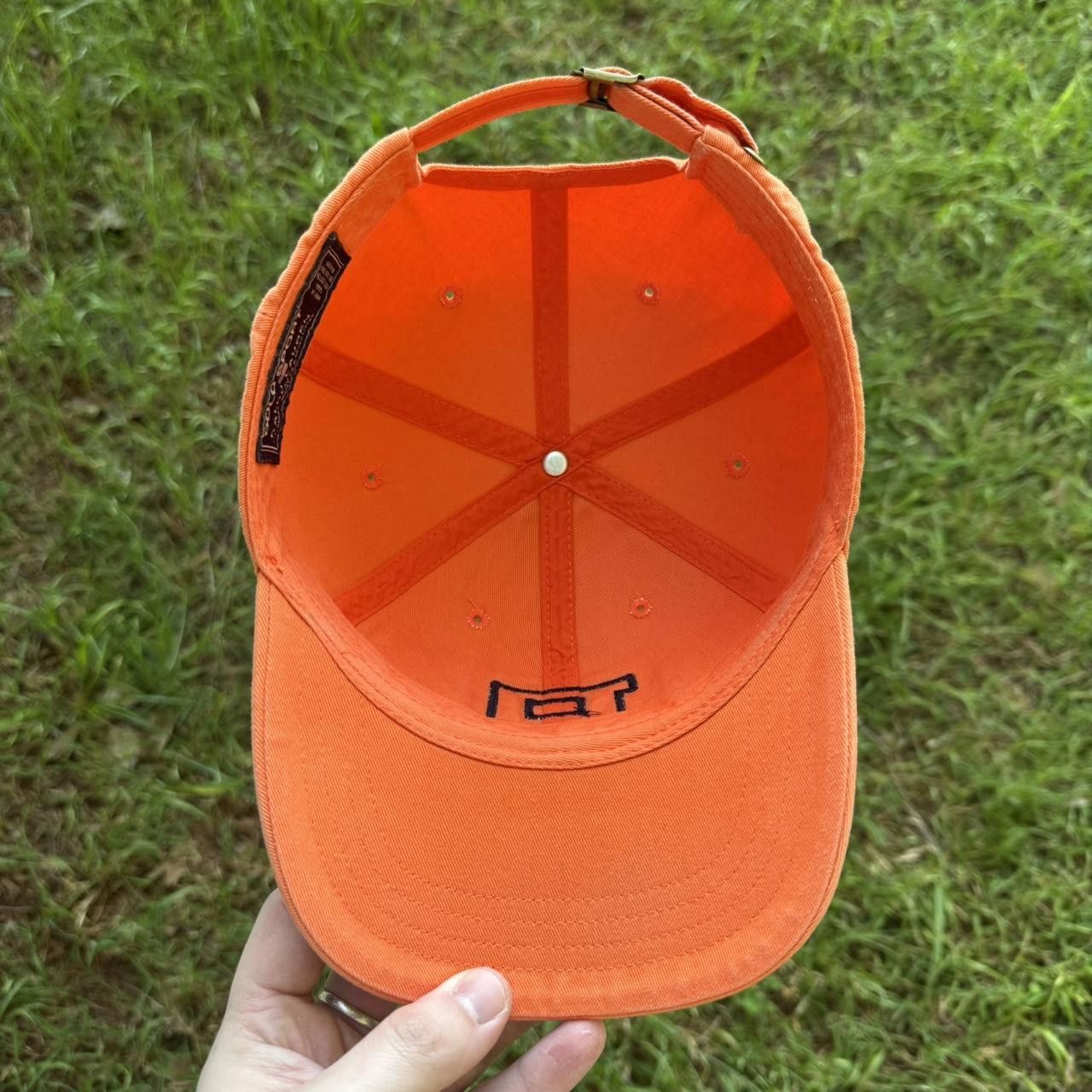 Polo Ralph Lauren Vintage 1990s Polo Sport Faded Orange Strapback Hat Size ONE SIZE - 4 Thumbnail