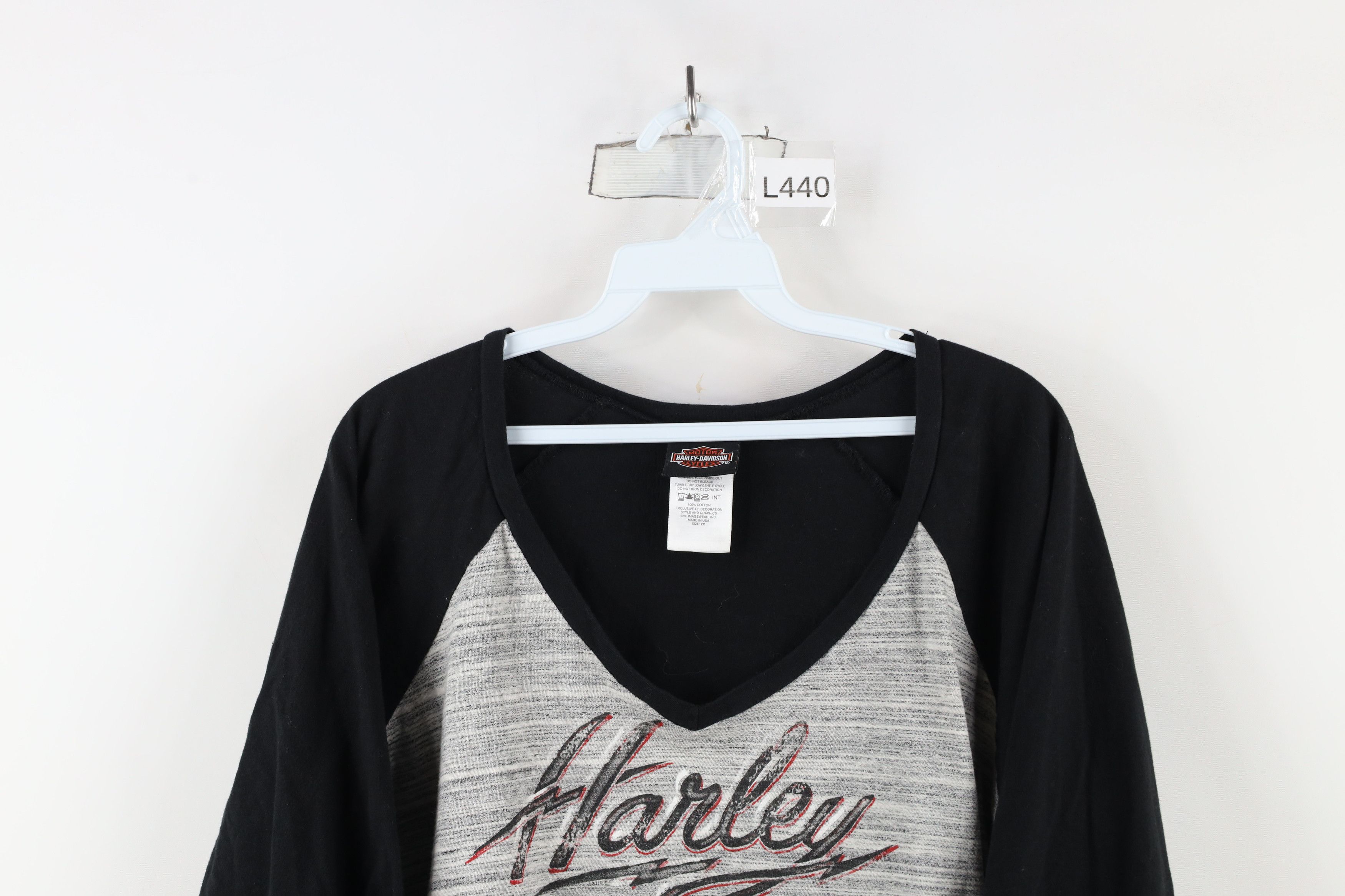 Harley Davidson × Vintage Vintage Y2K Harley Davidson Angel Wings Raglan T-Shirt USA Size XXL / US 16-18 / IT 52-54 - 2 Thumbnail