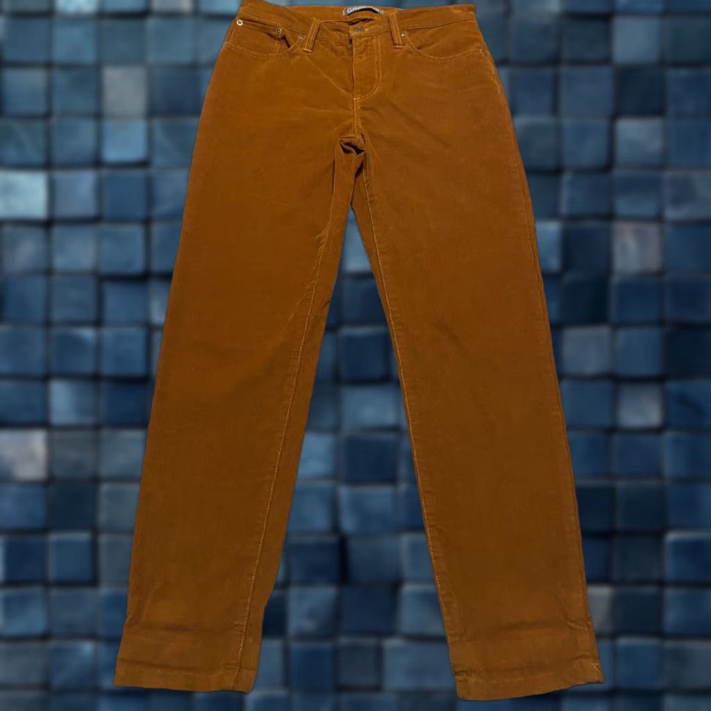 Vintage Garnet Hill Womens sz 2 Corduroy Jeans Brown Mid Rise Tapered Medium Wash Size 26" / US 2 / IT 38 - 1 Thumbnail