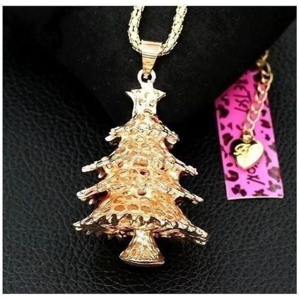 Betsey Johnson Betsey Johnson Red Crystal Christmas Tree Pendant Size ONE SIZE - 4 Thumbnail