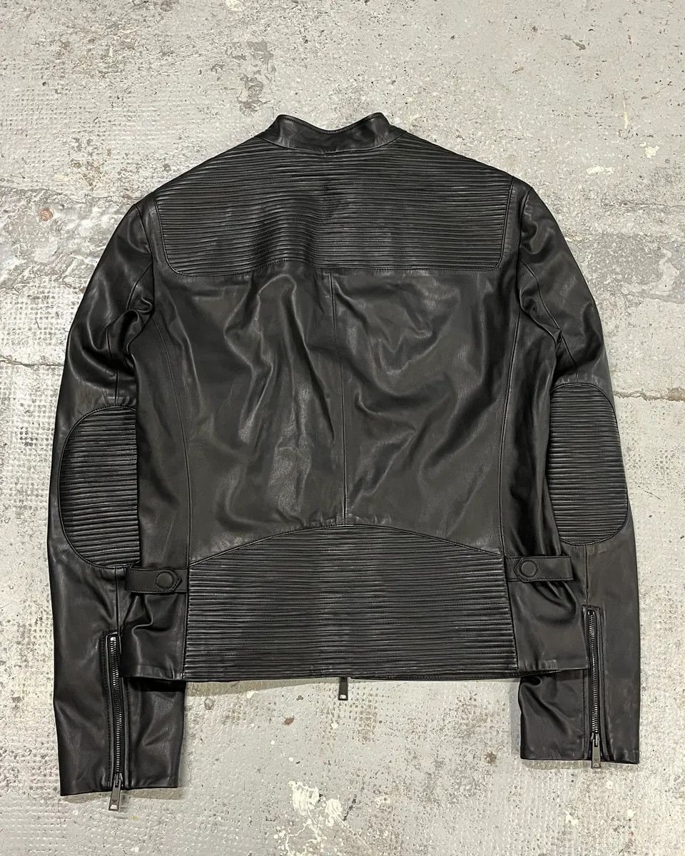 Emporio Armani SS2017 Emporio Armani Biker Padded Black Leather Jacket Size US M / EU 48-50 / 2 - 5 Thumbnail