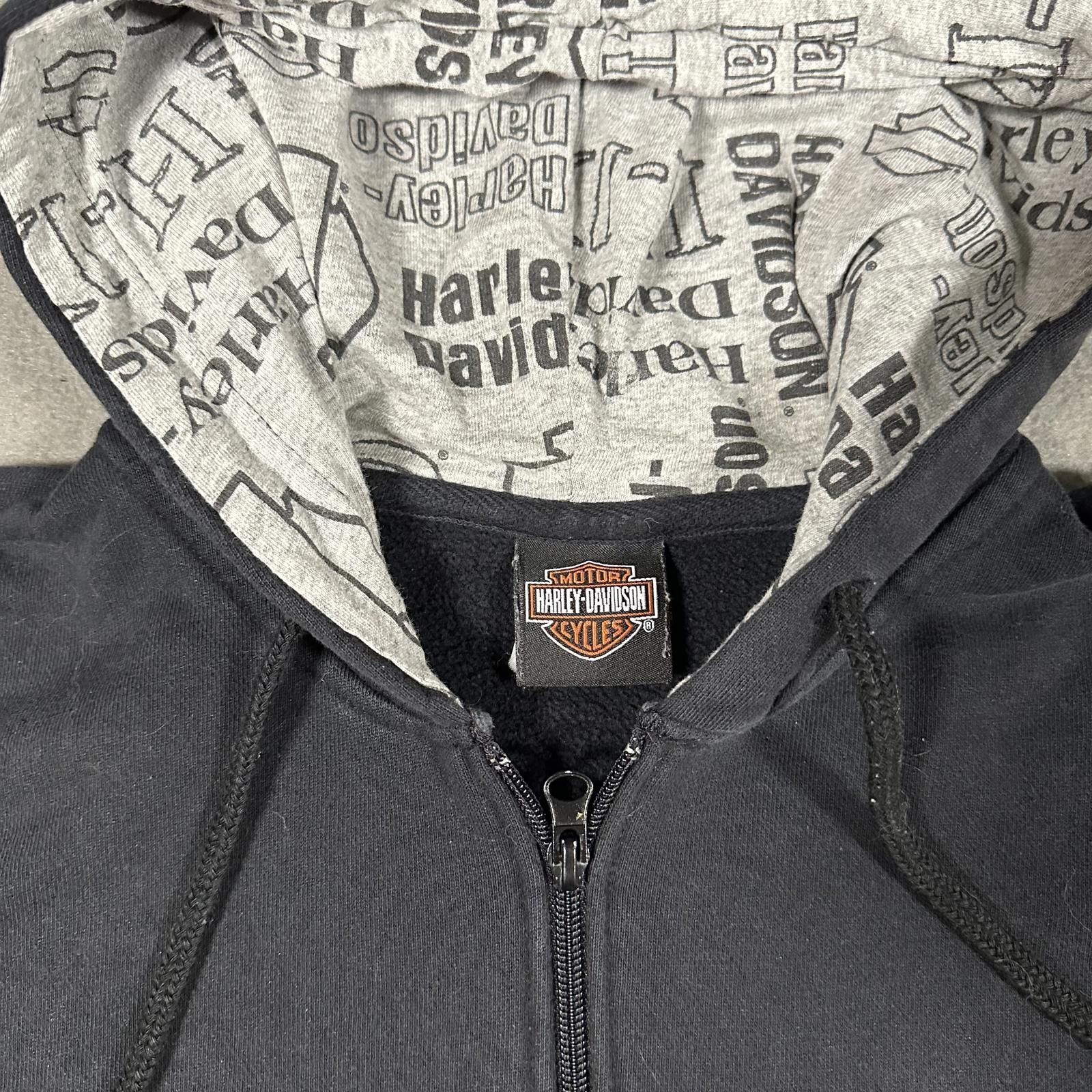 Harley Davidson Harley Davidson quarter zip hoodie faded black graphic Size US XL / EU 56 / 4 - 3 Thumbnail
